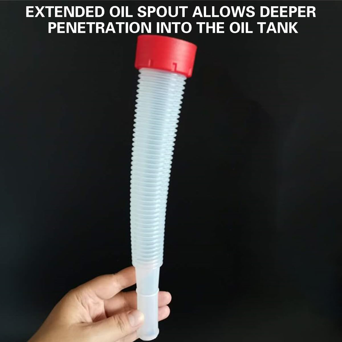 AIMALL 3L/4L/5L Plastic Oil Dispenser Jug with Long Flexible Spout and Scale Markings, Large Capacity Fuel Container for Engine Maintenance, Automotive, Industrial Use image number 5