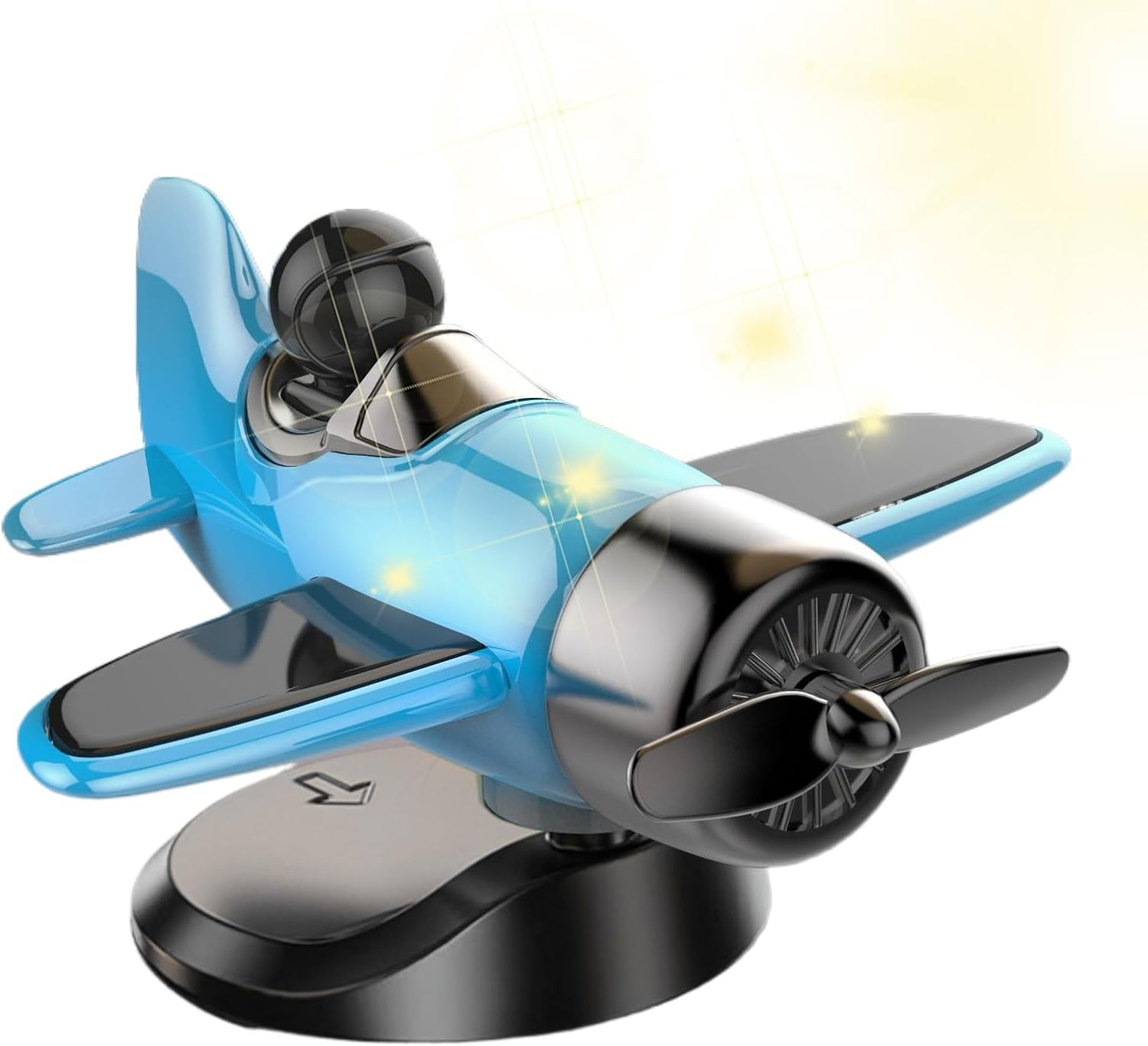 Solar Airplane Car Ornaments - Solar Powered Airplane Shaped Car Ornaments | Home Decorations for Travel Men Women Birthday Daily Christmas Private and Others