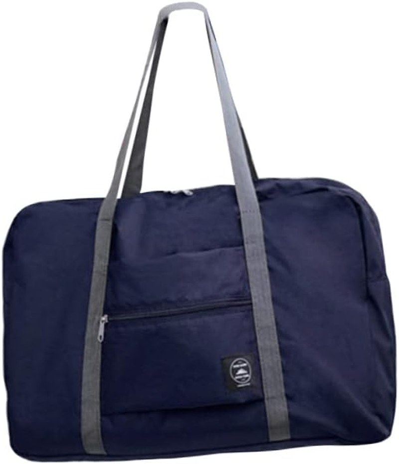 LIFKOME 2Pcs Travel Foldable Tote Bag Lightweight Storage Luggage Organizer for Fashion Trips Gym and Shopping Dark image number 1