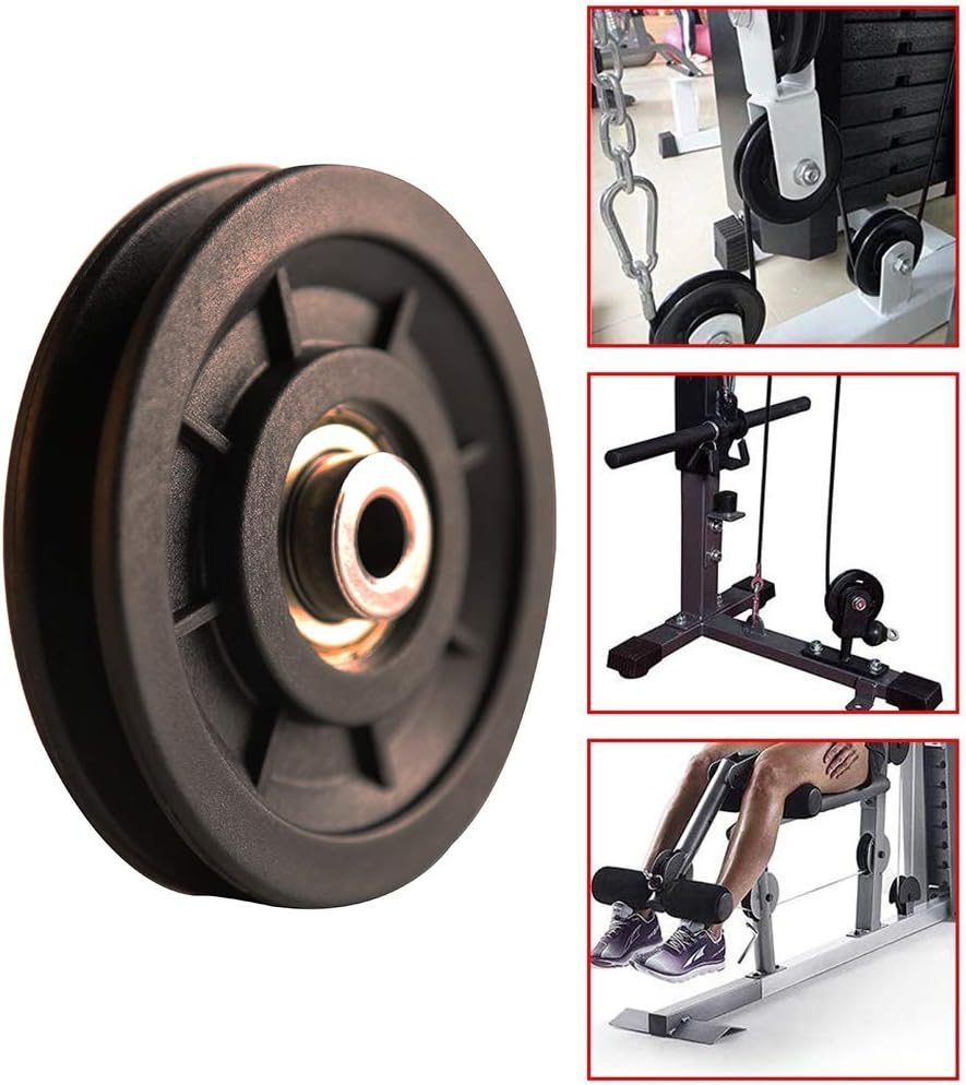LFJ 90Mm/3.5" Nylon Bearing Pulley Wheel Replace for Gym Equipment Part Cable Merchine - 8Pcs image number 6
