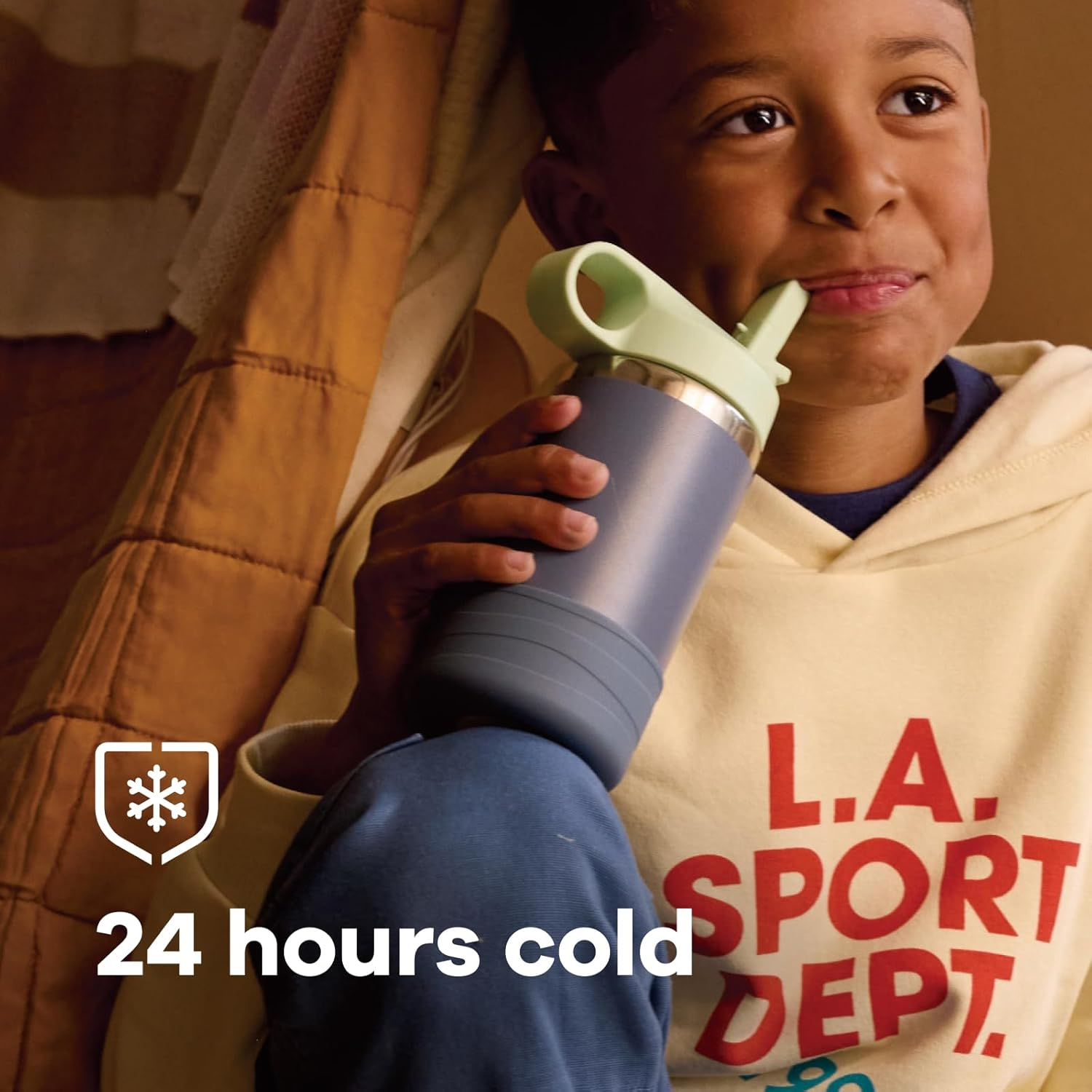 Hydro Flask 12 Oz Kids Wide Mouth Straw Cap and Boot Anemone image number 4