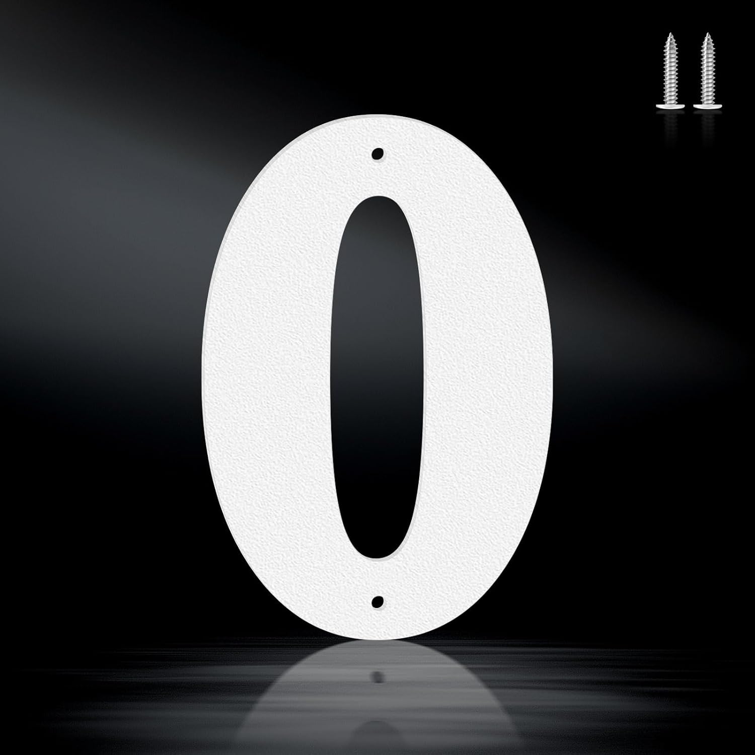 3 Inch Crisp White Rustproof House Numbers Letters,Heavy-Duty Metal Address Numbers for House,Weatherproof 0-9 Numbers & A-Z Outdoor Metal Letters Full Set for Door,Gate,Mailbox(6)