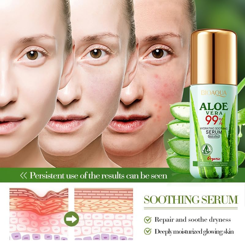 Aloe Vera Moisturizing & Soothing Serum, 40Ml, Improves the Appearance of Rough, Dehydrated Skin, Moisturizes and Nourishes the Skin for a Long Time, Soothes and Rejuvenates the Skin. image number 6