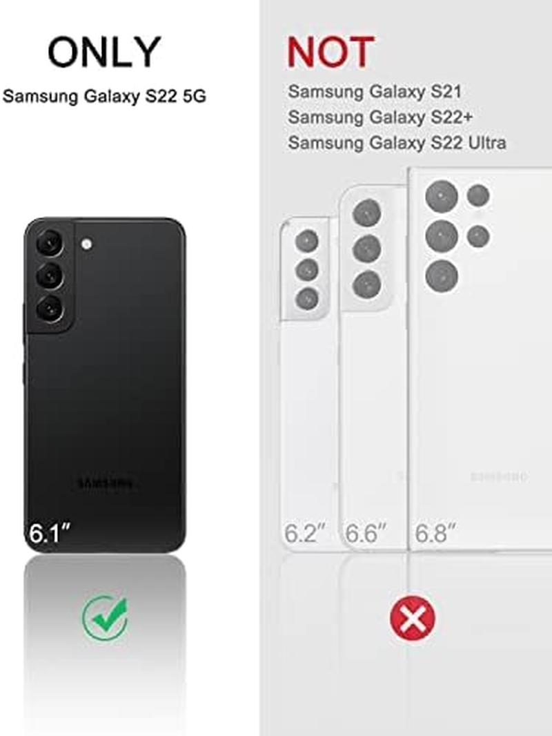 Dexnor Compatible with Samsung Galaxy S22 5G Case with Built-In Screen Protector Military-Grade 360 Full Body Shockproof Bumper Protection Cover with Stand - Phantom Purple image number 2