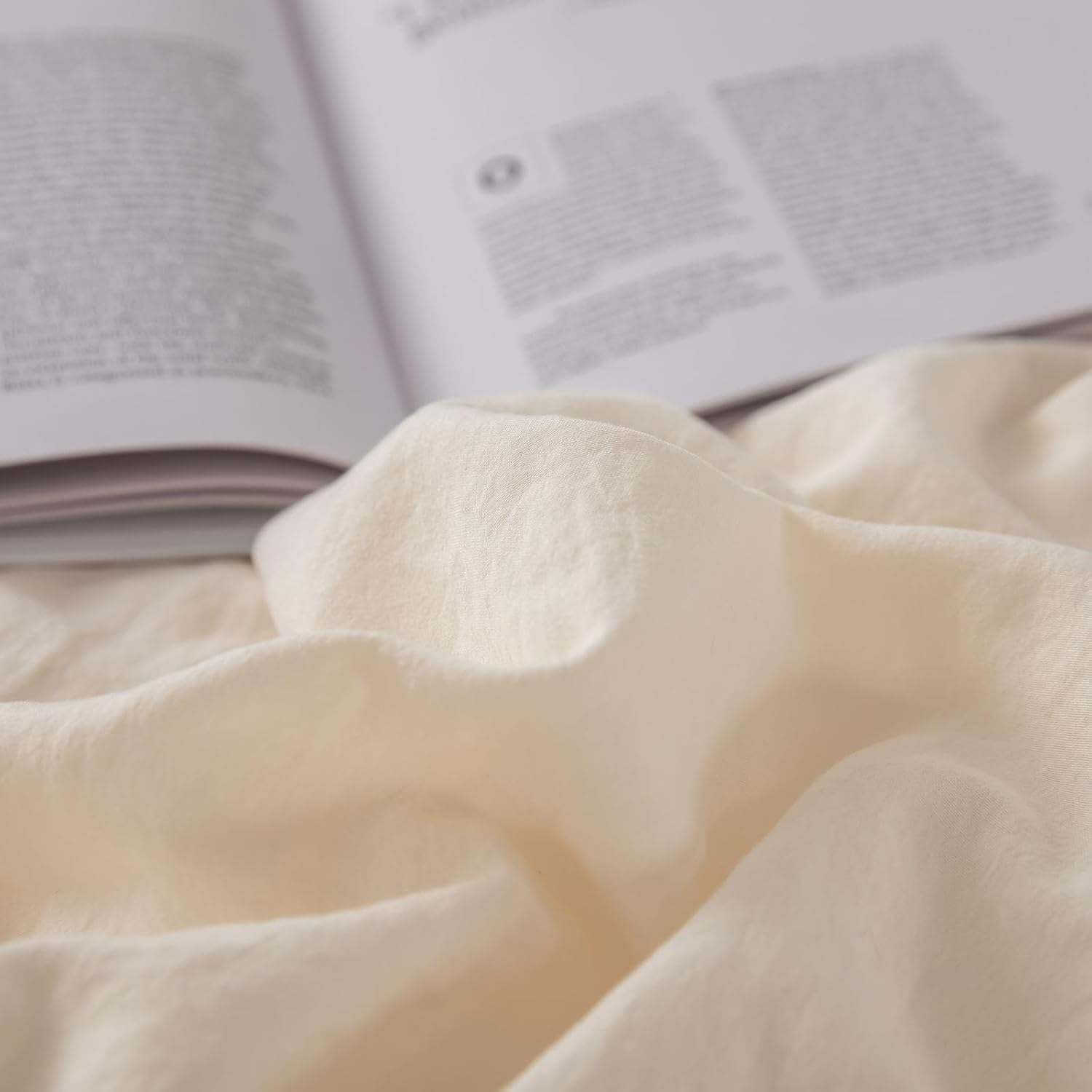 Queen Size Quilt Cover Set 1200TC 100% Washed Microfiber Solid Plain Color Quilt Cover & 2 Pillowcases- Soft and Breathable with Zipper Closure & Corner Ties image number 2