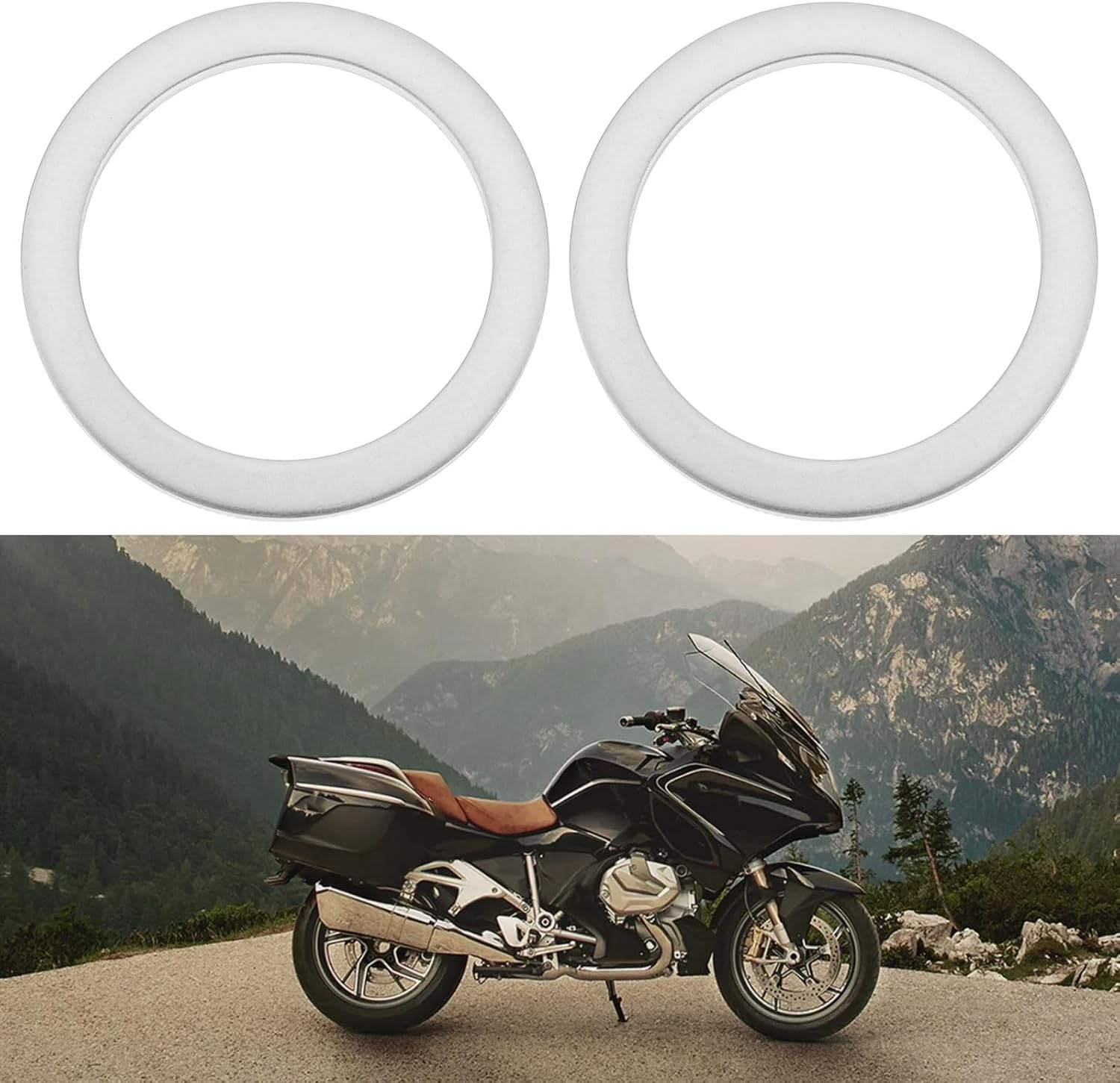 10Pcs Aluminium Oil Sump Plug Washers 20X24X1.5Mm Compatible with BMW R1250 2019-2024 image number 1