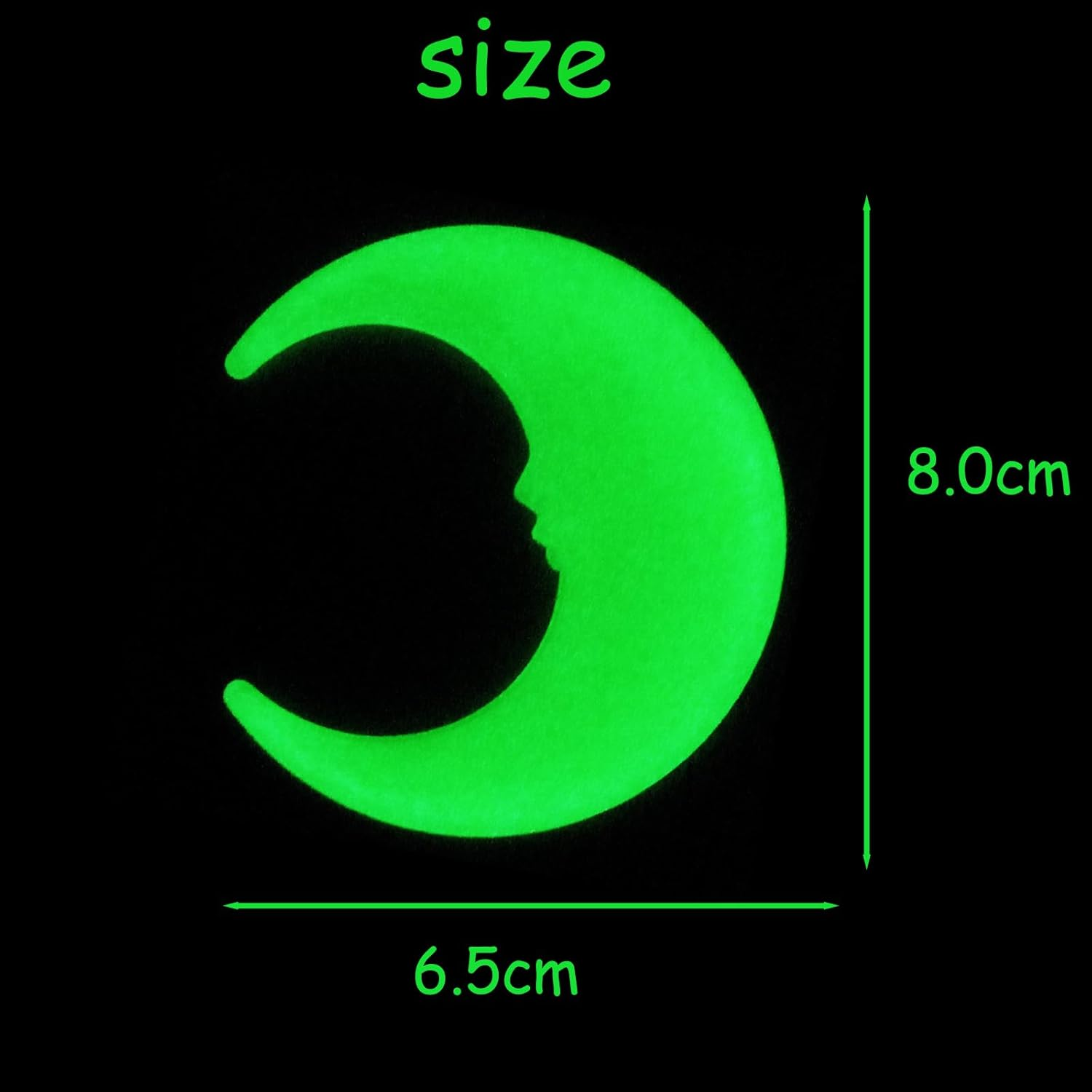 Fokmuaex 52Pcs Glow-In-The-Dark Stars and Moon Wall Stickers for Kids Boys Girls Room Decor image number 3