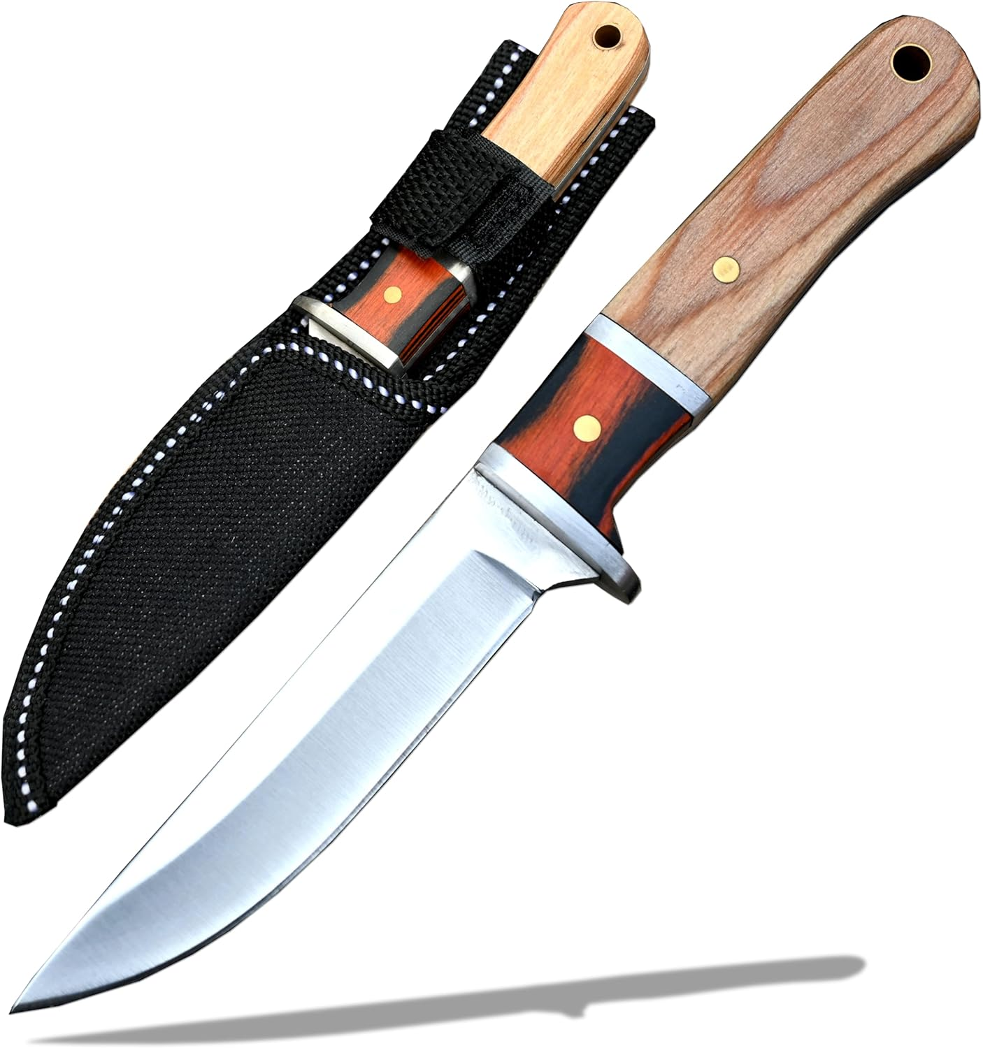 Mini Bushcraft D2 Steel Fixed Blade Knife with Sheath - Outdoor Full Tang Camping Knife