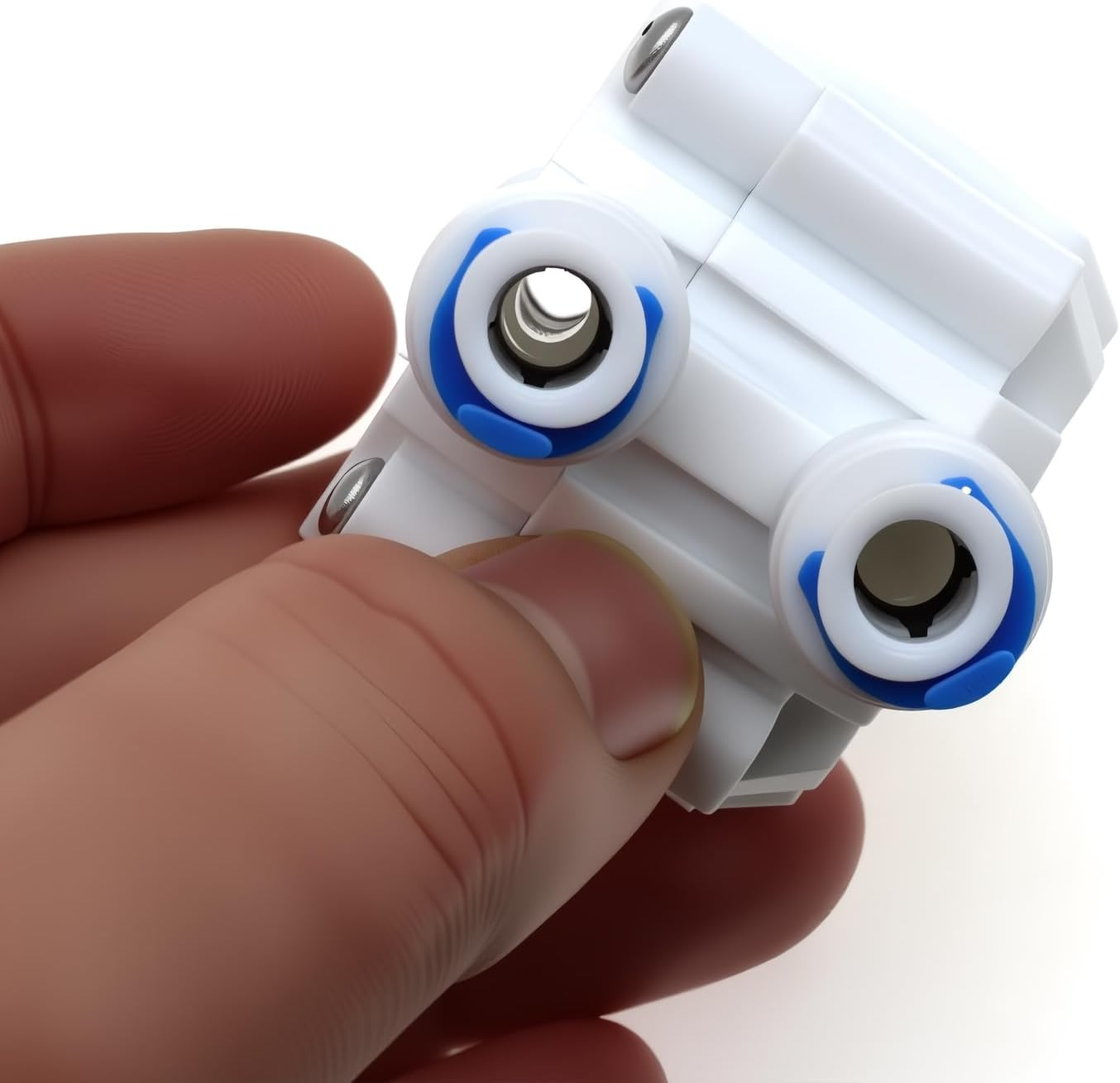 1/4" Tube 4 Way Port Auto Shut off Valve Quick-Connect Water Systems 1/4" Automatic Shut off Valve for RO Reverse Osmosis Water Filter System [FDXGYH] image number 1