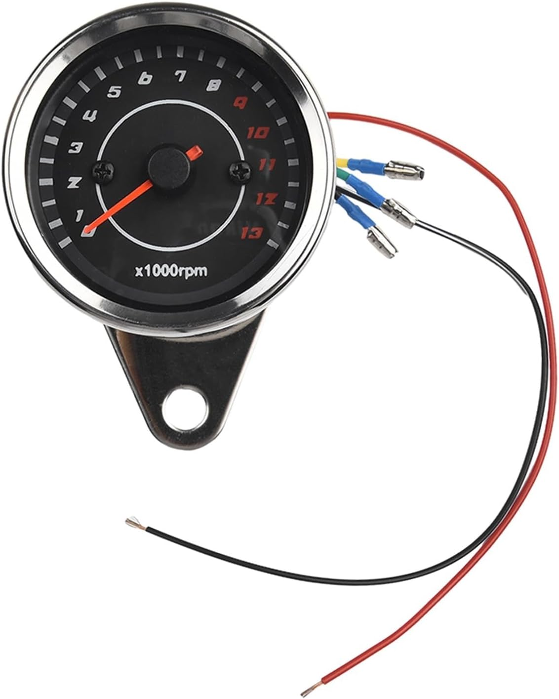 KANGYEBAIHUODIAN Shift Tachometer Motorcycle 6.5Cm Diameter 12V Housing Stainless Steel Universal Tachometer Fit for Accessories image number 1