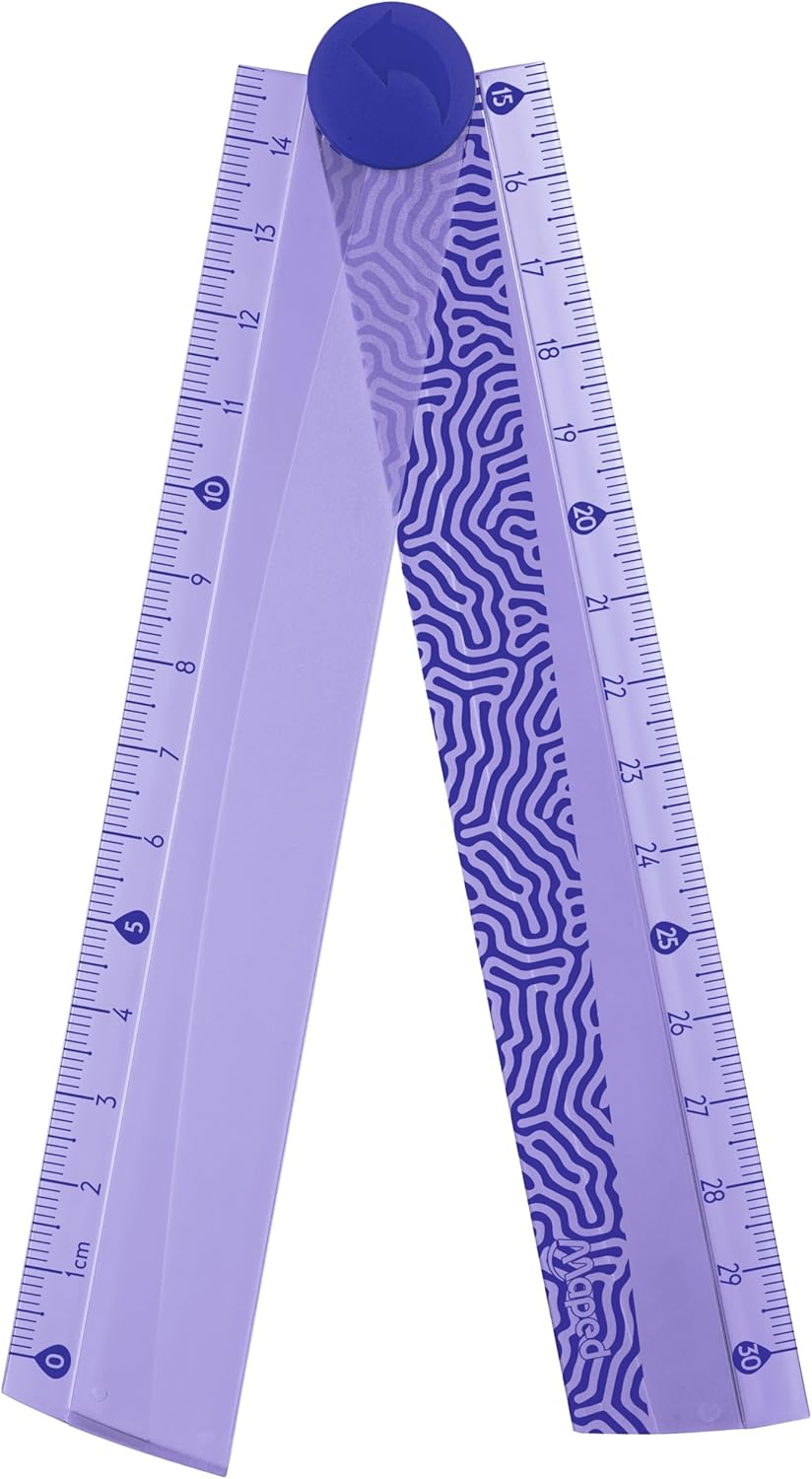 Maped 281019 Foldable Ruler, Purple, 30 Cm Size image number 2