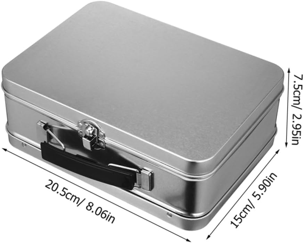 6Pcs Retro Tinplate Box for Jewelry Storage Boxes Lids Multipurpose Desktop Organizer