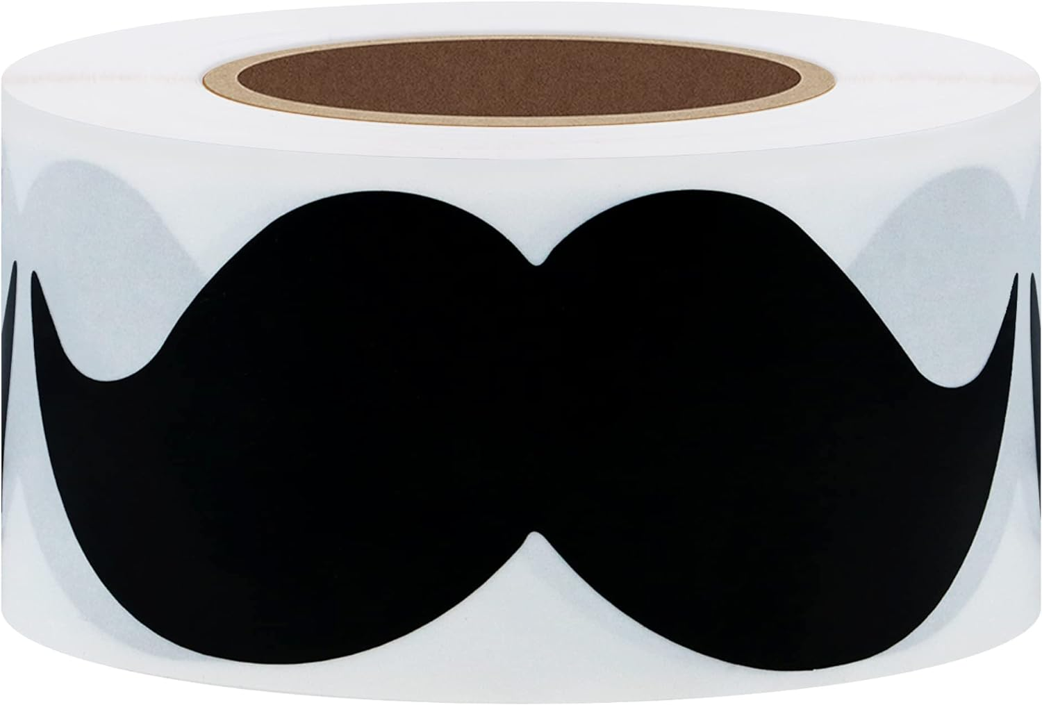 Hybsk 200Pcs Fake Moustache Stickers 3.15X1.57 Inch Self Adhesive Moustache Stickers for Masquerade Party and Father'S Day Performance Themed Party(White)