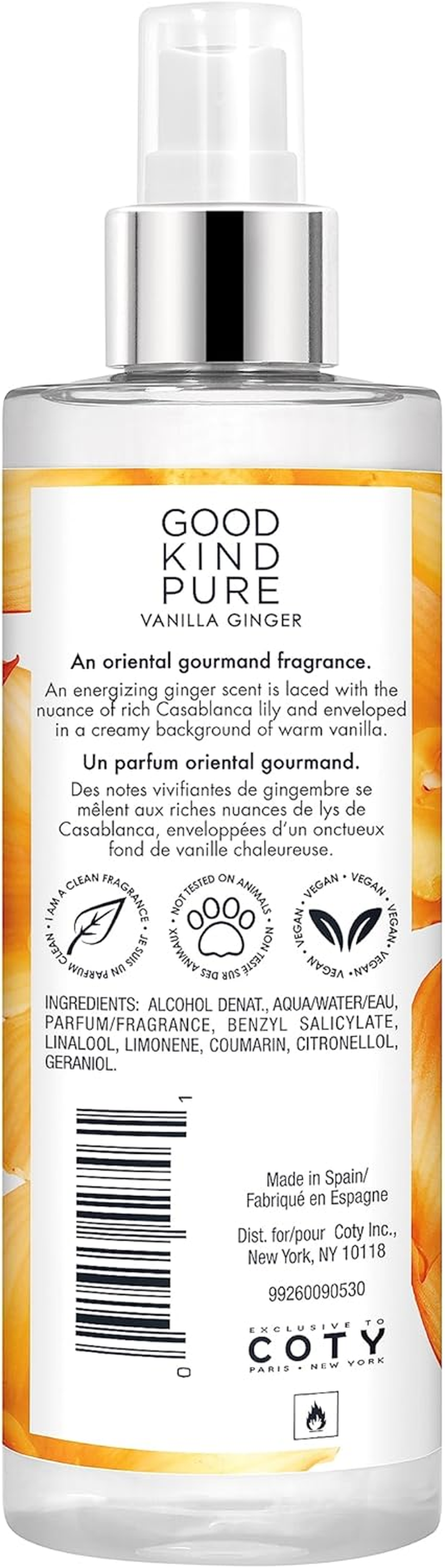 Good Kind Pure Vanilla Ginger Body Mist for Women 250 Ml image number 4