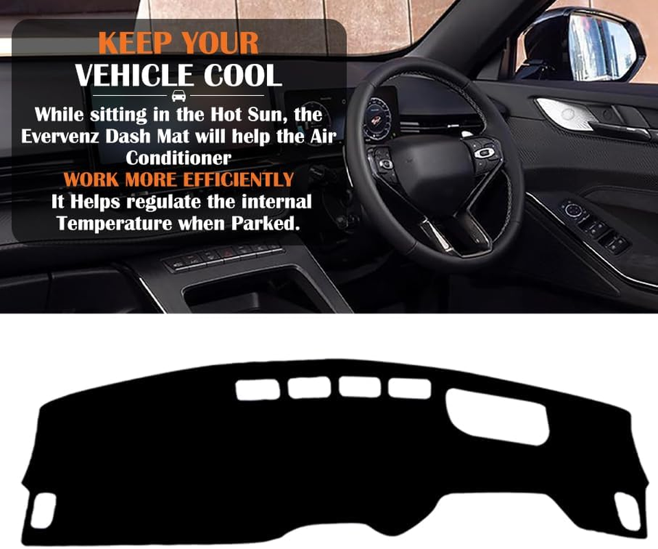 Evervenz Dash Mat for GWM Haval Haval H6 2021 2022 2023 2024 2025 Microfiber Flannel HUD Dash Cover Dashboard Cover Haval03 image number 3