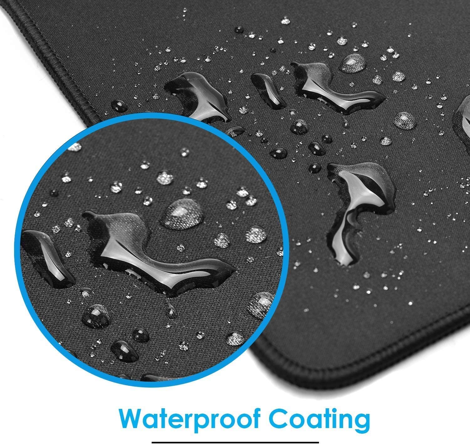 Mouse Pad, Amazer-T Gaming Mouse Mat Medium-Size (300 by 250Mm) with Smooth Surface, Non-Slip Rubber Base, and Anti-Fraying Stitched Edges, Black image number 2