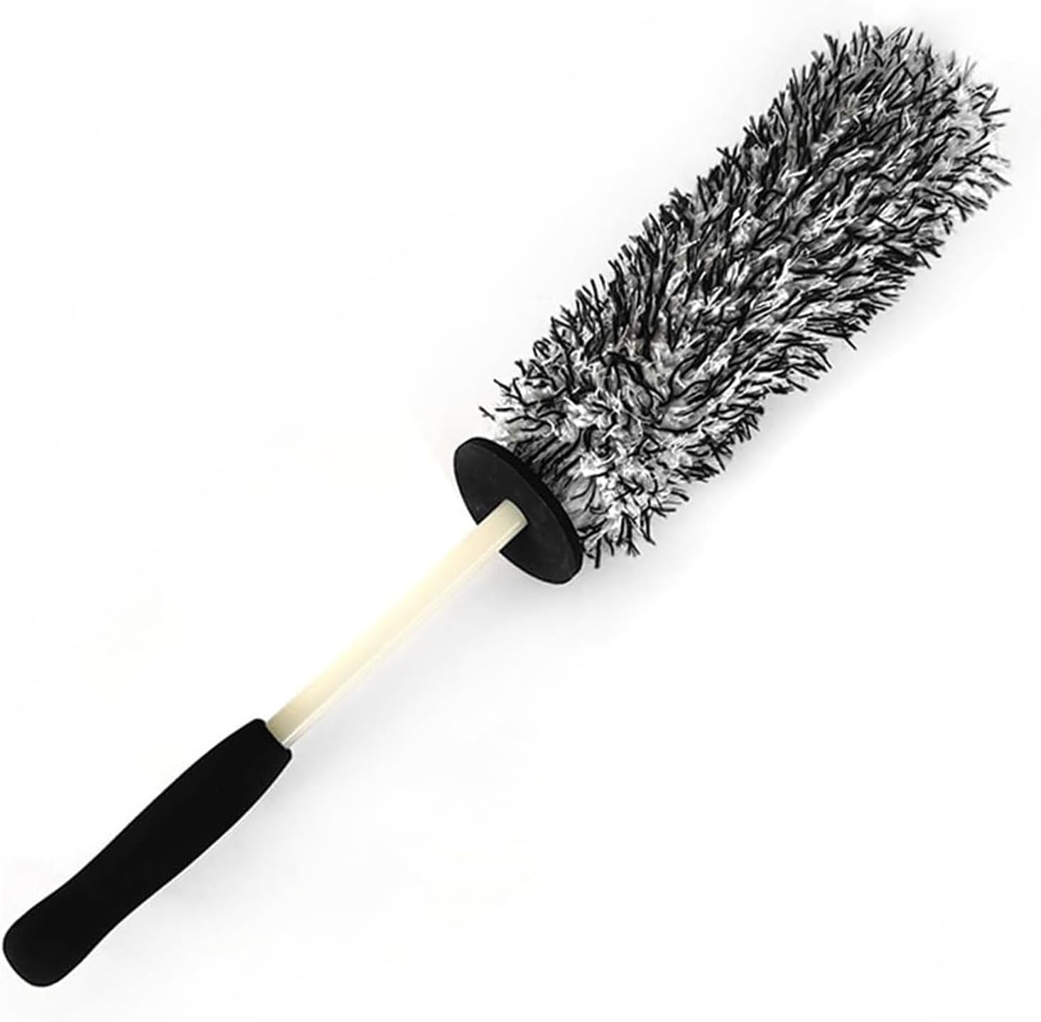 Wheel Brush Car Premium Wheel Brush Soft Wheel Cleaning Brush Non-Metallic Rim Cleaner Brush with Ergonomic Handle Rim Tire Detailing Brush for Motorcycle Bicycle Effective Wheel Wash Tool image number 1