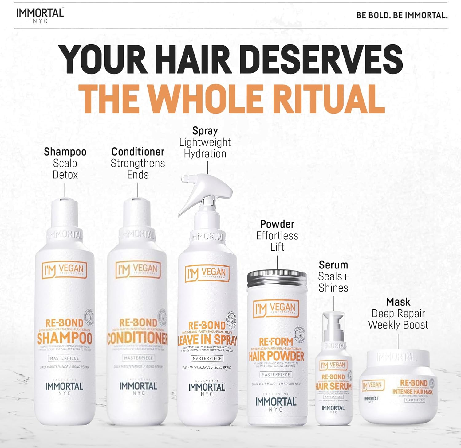 Immortal NYC I M Vegan Re-Bond Shampoo 500Ml image number 1