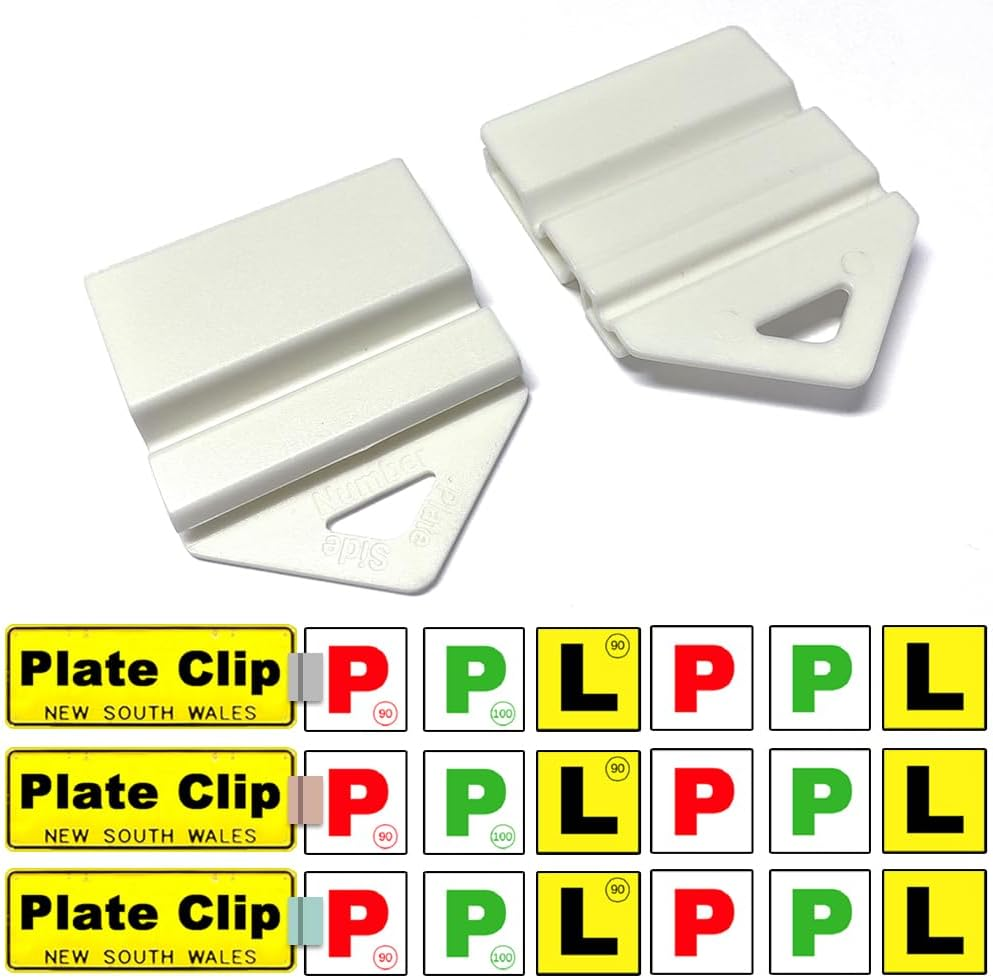 Clip It on Clips Easy to Attached & Removed from Licence Plate 8 Clip Only (White) image number 2