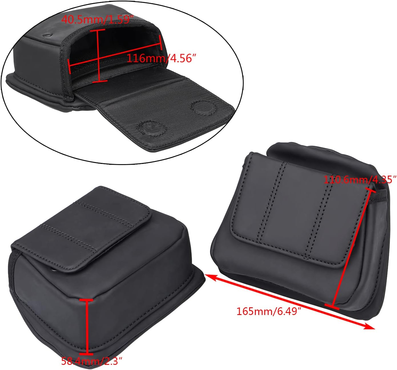 1 Pair Black Motorcycle Lower Fairing Tool Bag Panel Door Pockets Fit for Harley Touring Electra Glide Street Glide Road Glide Tri Glide Ultra Limited CVO 2014-2023 image number 2