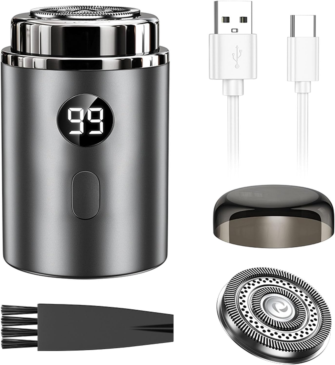 Arayuu Mens Mini Portable Electric Shaver,Pocket Size Mens Travel Razor,Upgraded Version with Digital Battery Display,Usb Charging,Compact and Portable,Suitable for Office Travel and Business image number 5