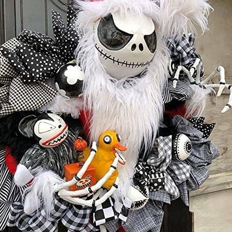 Halloween Horror Clown Face Cover Wreath, Reusable Horrible Face Cover Wreath Front Door Decoration Halloween Props Festival Party Decor for Home/1037 (Size : B)