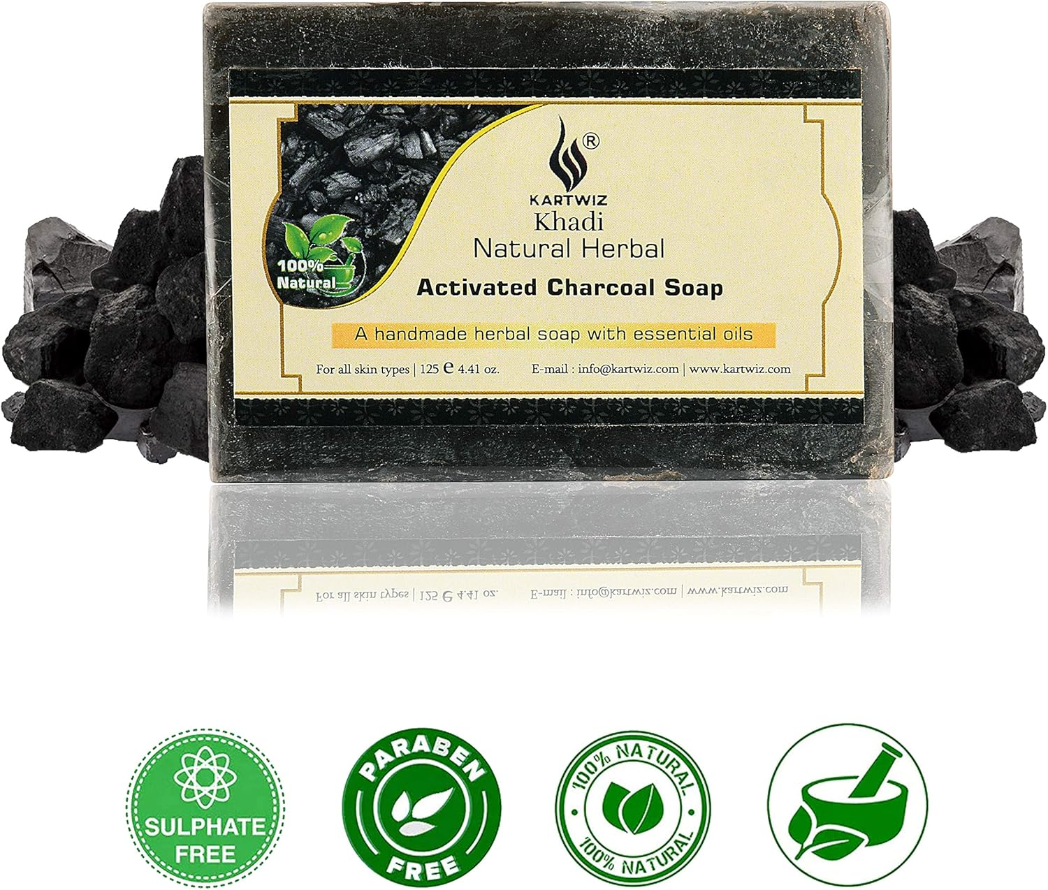 Khadi Natural Herbal Bathing Handmade Assorted Soap with Essential Oils || Pack of 8 image number 6