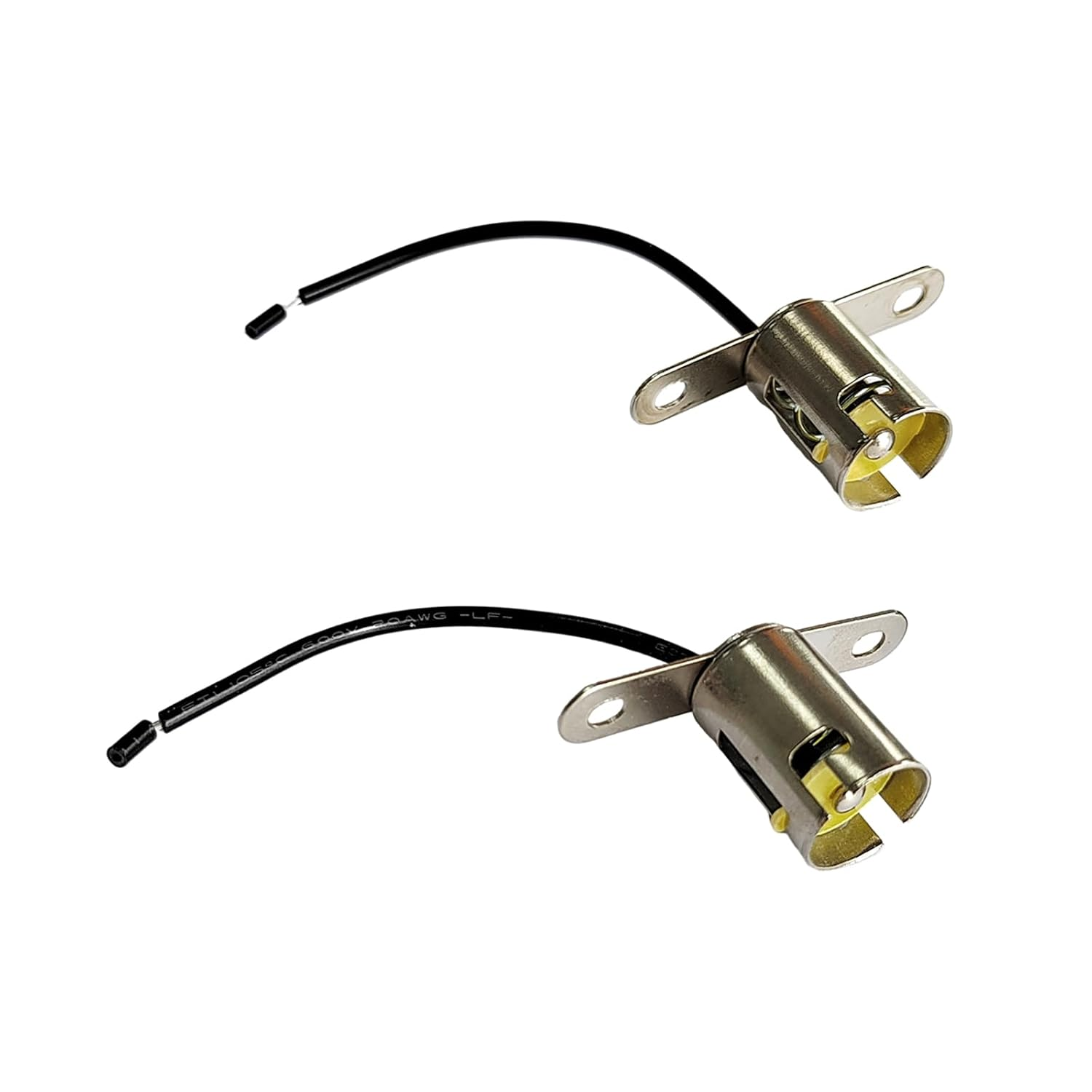 Augeny 2PCS Car Light Bulb Socket, BAY15D LED Bulb Light Lamp Socket Adapter, 1157 Light Bulb Socket Holder with Wire Connector, Automotive LED Bulb Socket for Car Truck (Short Bracket)