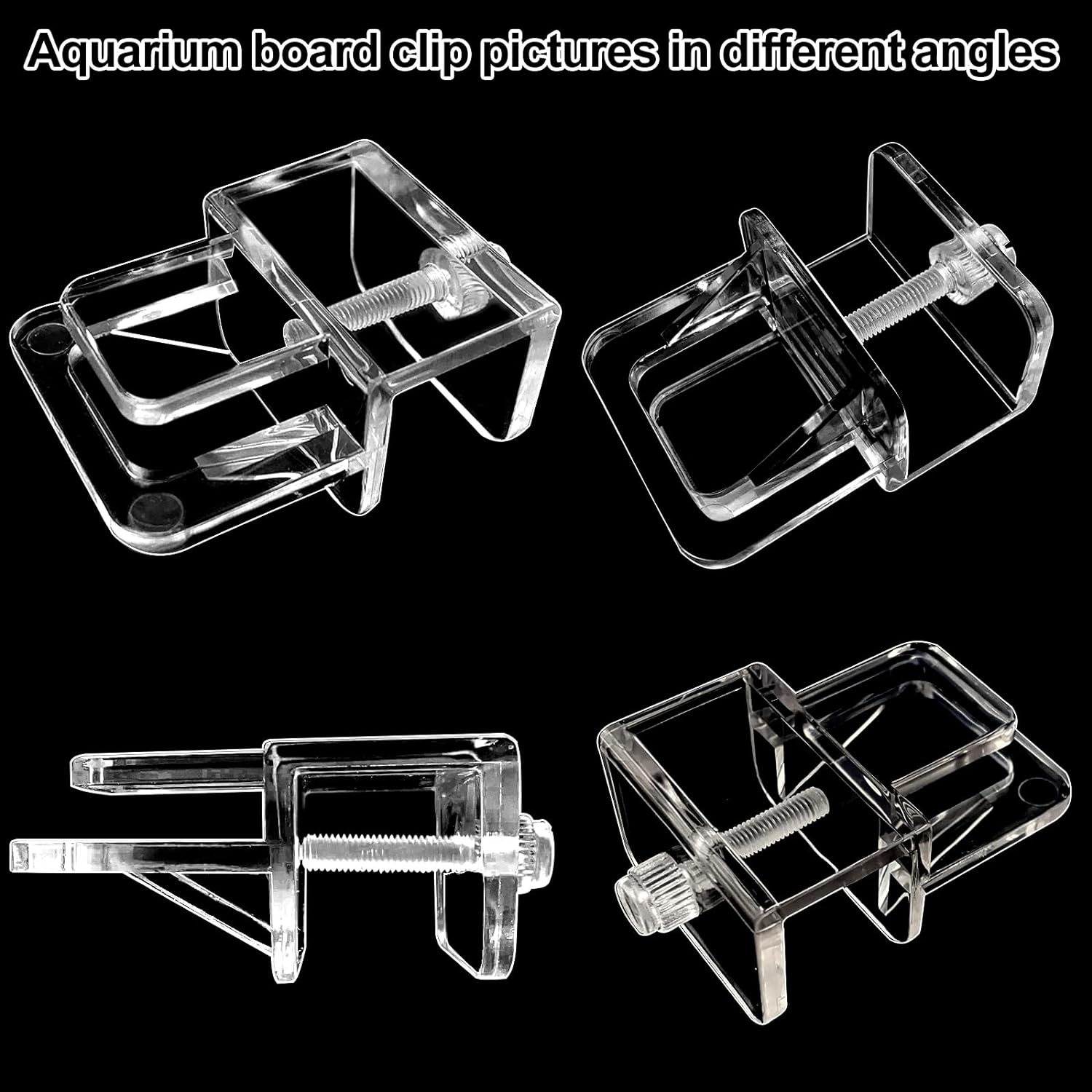 6 Pcs Aquarium Lid Clips Rimless Aquarium Fish Tank Top Cover Lid Hood Support Holder Glass Aquarium Acrylic Fish Tank Top Clip image number 2