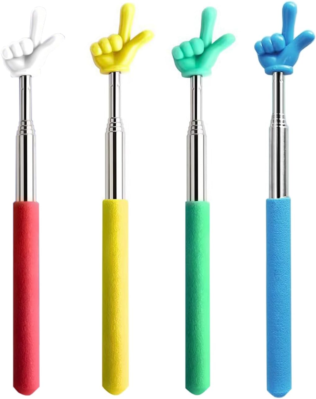 The Retractable Finger Reading Stick Adjusts the Teacher Pointer, Classroom Instruction, Educator Presentation Tools, Whiteboard Presentations, and Reading Aids (Red+Yellow+Blue+Green) image number 6