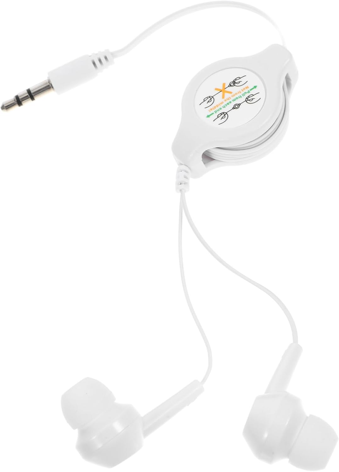 WATIIFUFU Retractable In-Ear Earphones 3.5Mm Mini Earphone for Mp3 Players White Compact Design Suitable for Travel and Daily Use image number 5