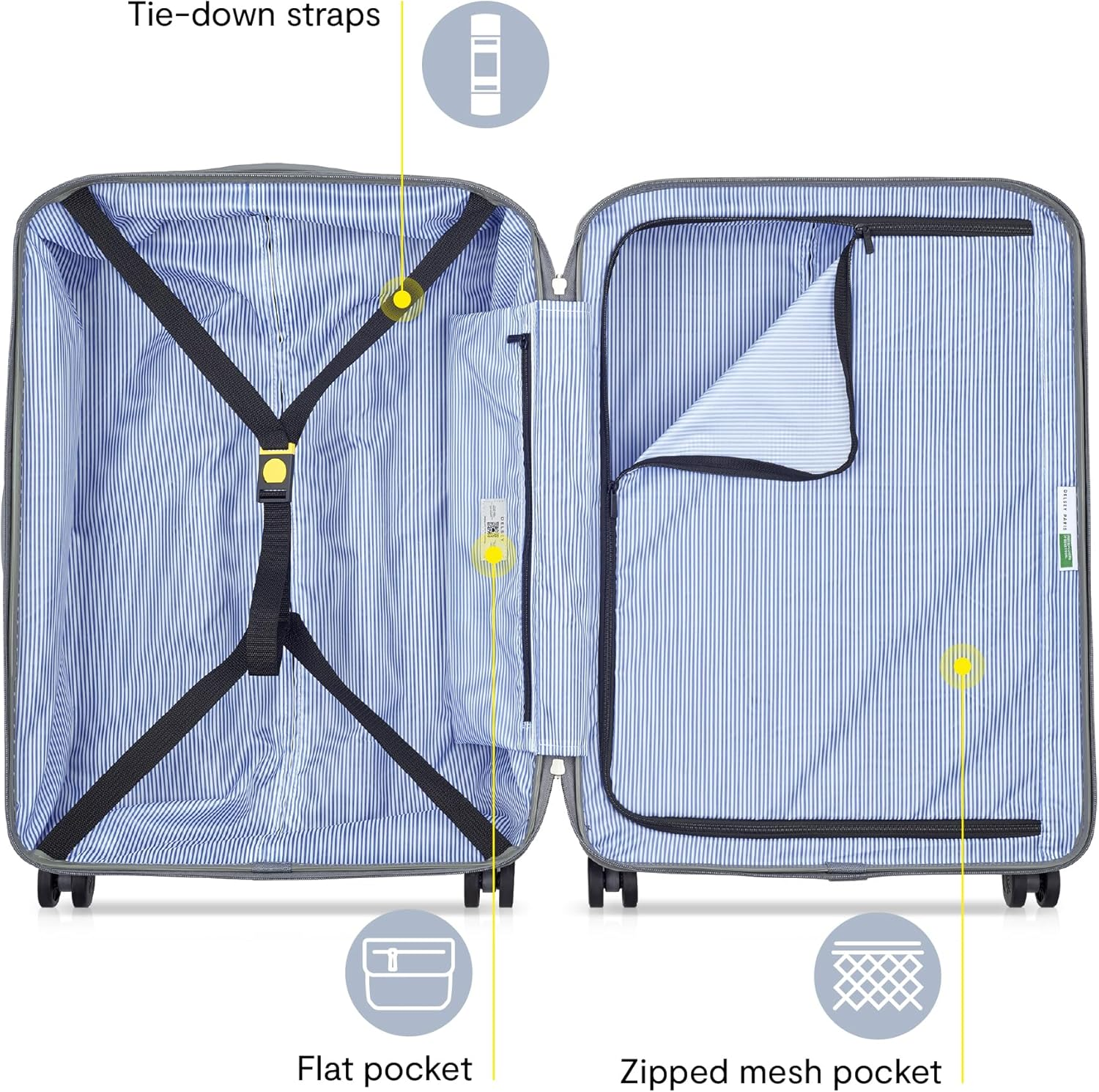 United Colors of Benetton Ucb Hardside Luggage with Spinner Wheels image number 4