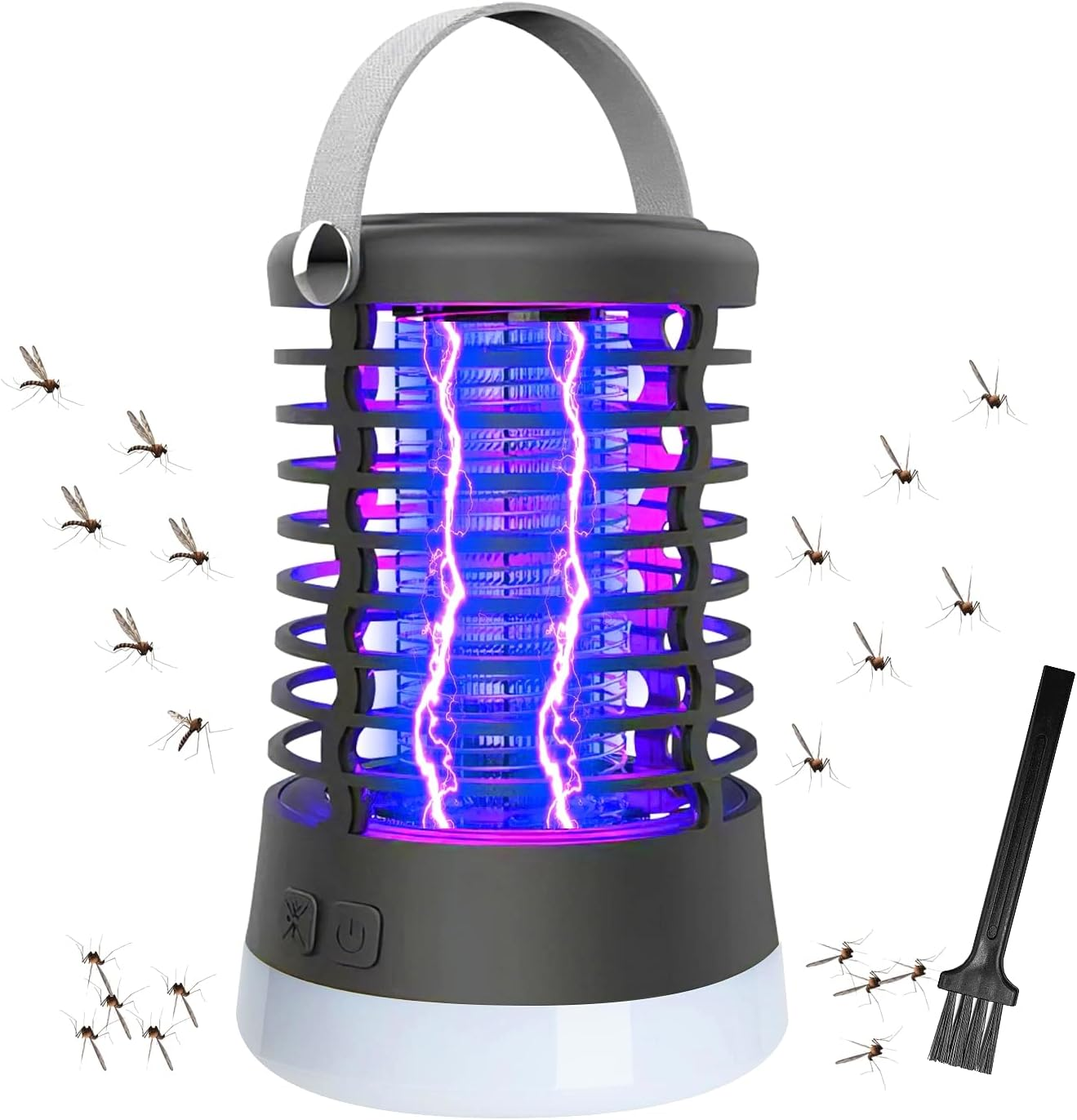 Bug Zapper Outdoor Mosquito Killer Lamp Portable Bug Zapper Rechargeable Camping Mosquito Killer IP66 Waterproof, Camping Accessories Gear Must Haves