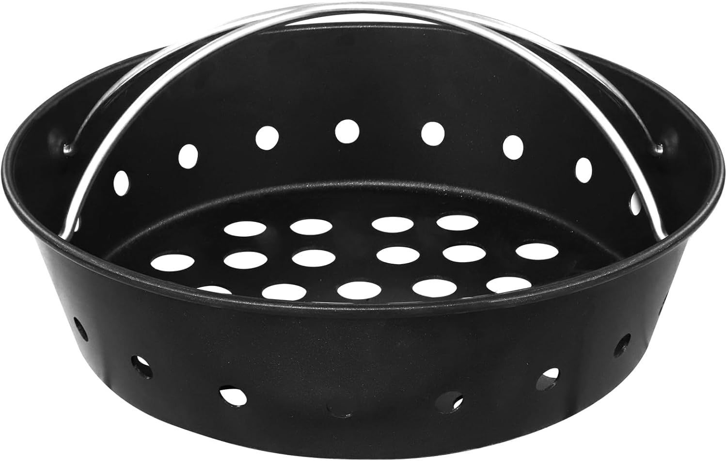Vankey Charcoal Ash Basket, Carbon Steel Charcoal Holder for Kamado Joe Jr & Minimax Big Green Egg Grills, Heat-Resistant Stainless Steel Handle, 9" X 2.75" Round, Green image number 5