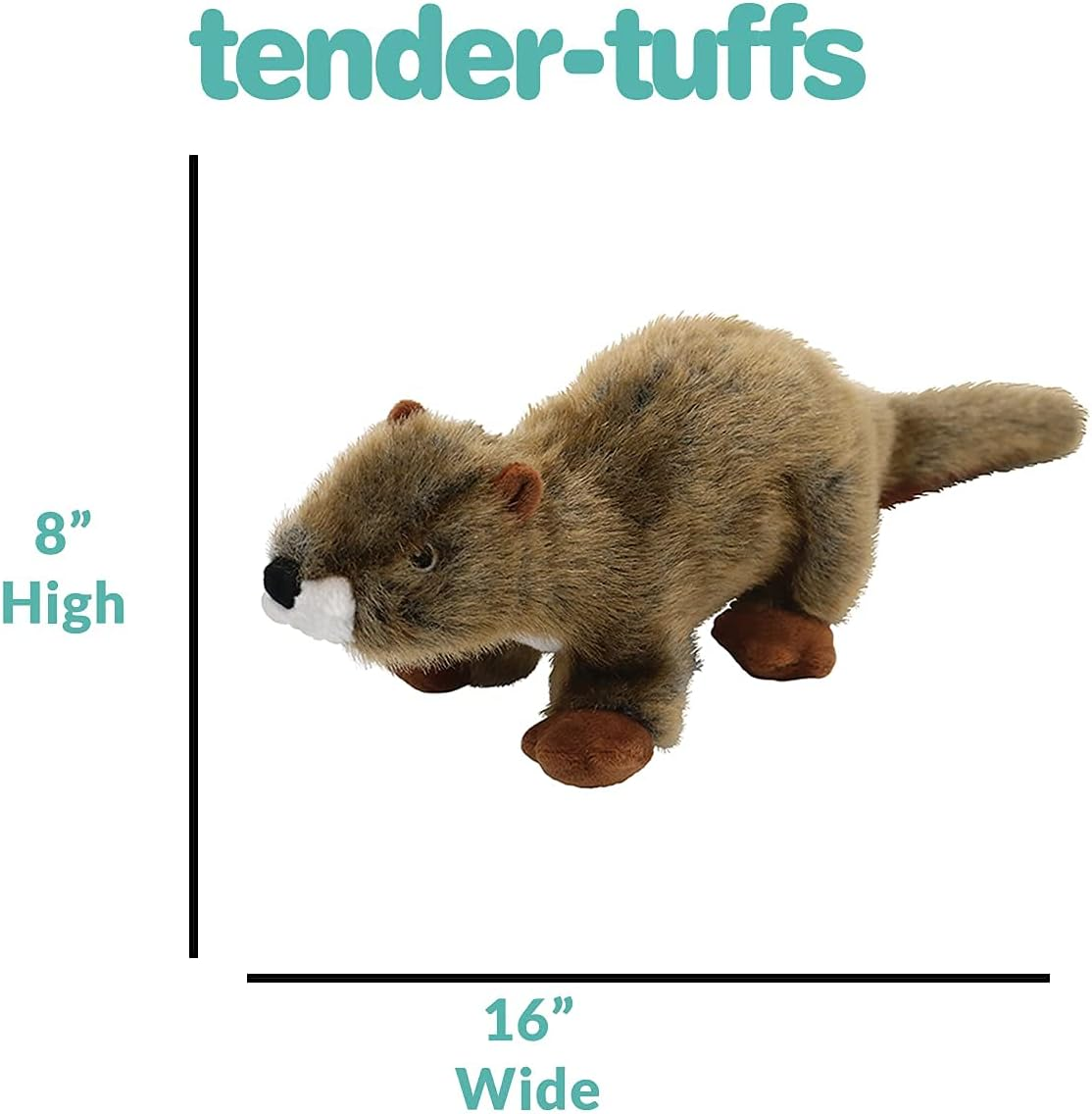 Smartpetlove Tender-Tuffs Nature - Large Realistic Plush Dog Toys (Otter) image number 2