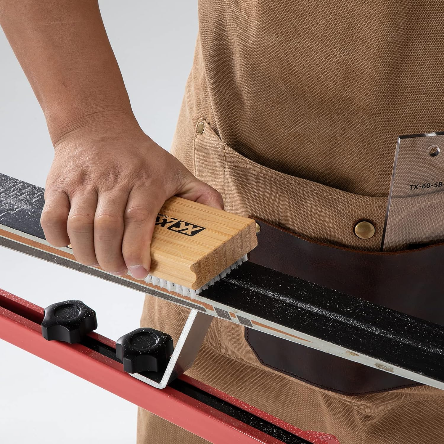 XCMAN Ski Snowboard Waxing Brush Speed Kits - Nylon/Brass/Horsehair 3Packs image number 5