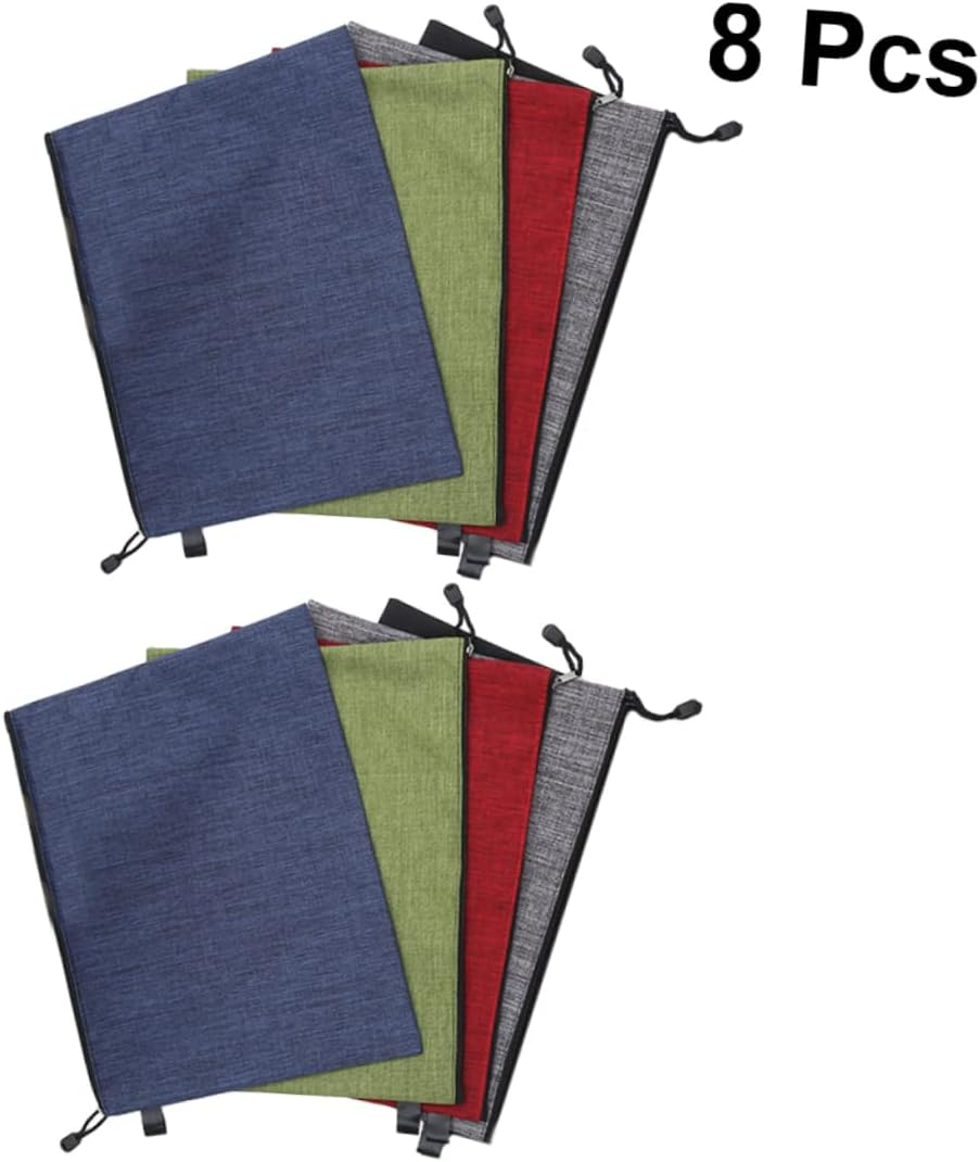 BCOATH 8Pcs Oxford Zipper File Bags Portable Document Wallets File Pockets Organizer for School Office Travel Random Color image number 3