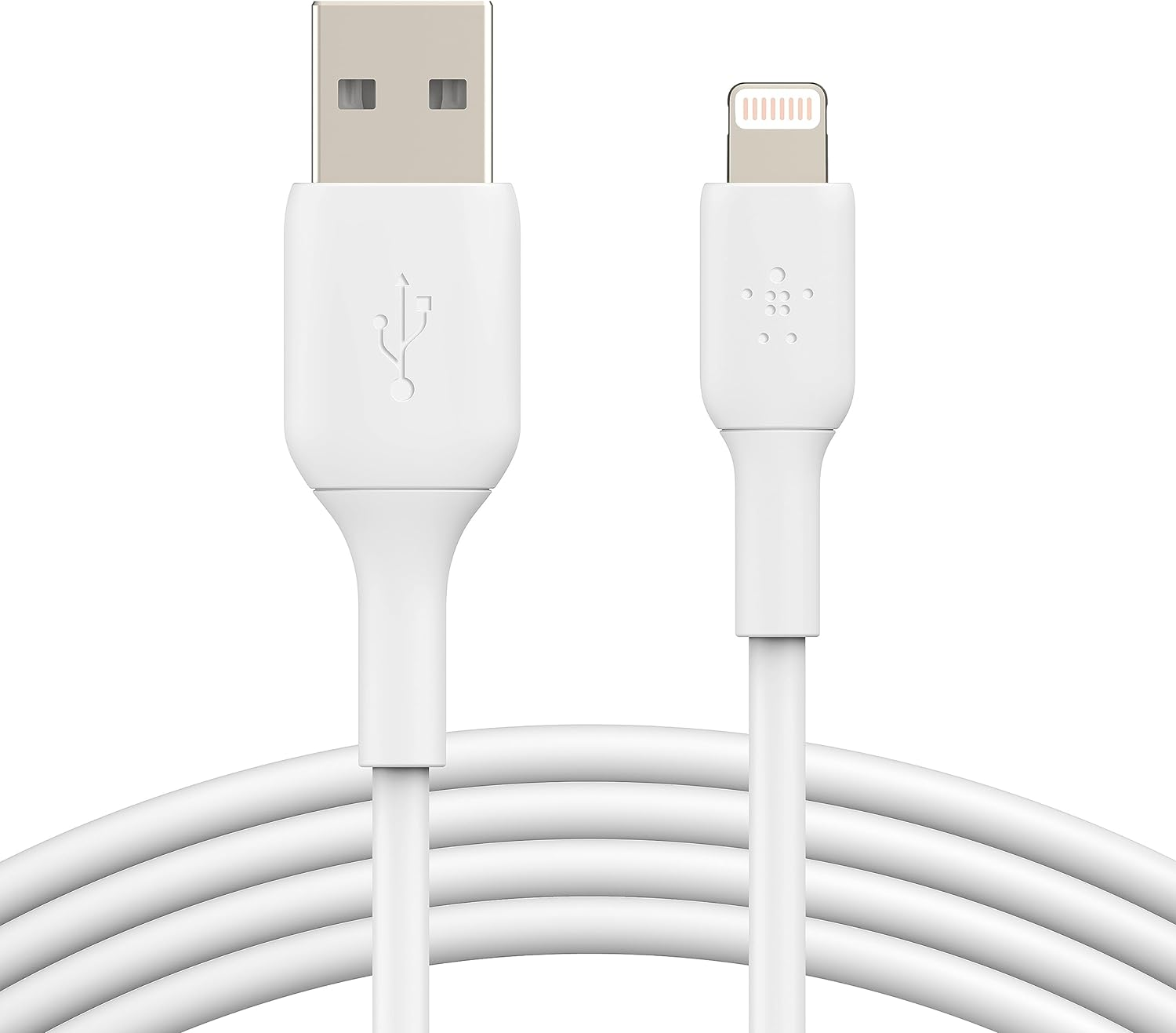 Belkin Boostcharge Braided Lightning Cable - 6.6Ft/2M - Mfi Certified Apple Iphone Charger USB to Lightning Cable 6Ft - Iphone Cable - Iphone Charger Cable - Apple Charger - USB Phone Charger - White