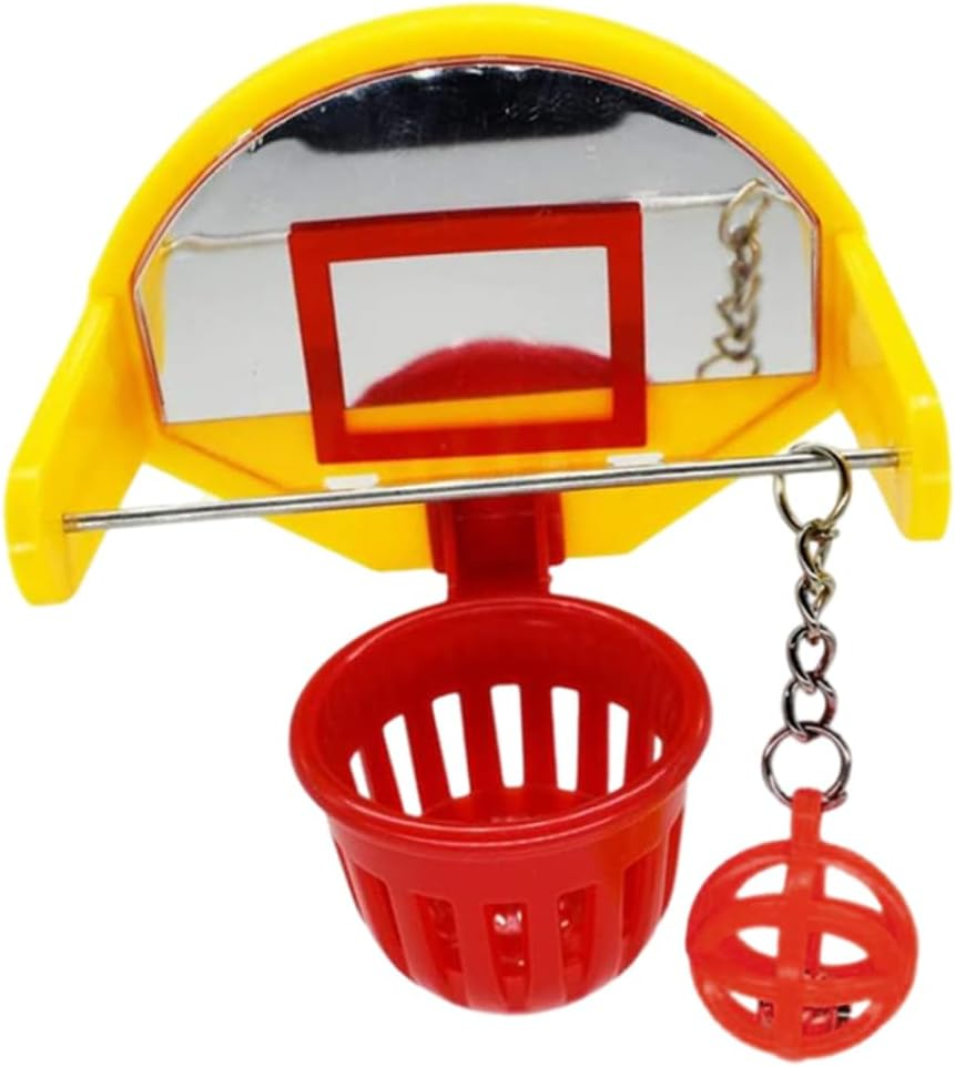 Bird Basketball Toys Parakeet Training Basketball Hoop Pet Chew Toy Cage Accessories, Bird Training Toys image number 3