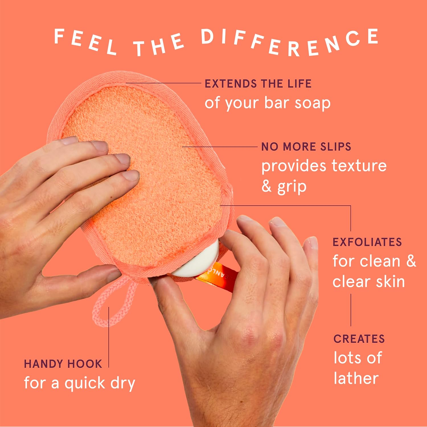 Cleanlogic Bath and Body Exfoliating Soap Savers, Allows Longer Lasting Soap Life, Suitable for Dry and Damaged Skin, Reusable, Daily Skincare Routine, Vegan Friendly, Pack of 3 image number 6