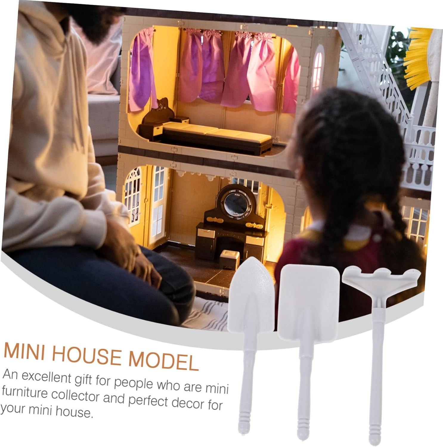 KICHOUSE 10Set Boys and Girls Garden Toys Set Thatch Rake Beach Shovel Small Bucket for Gardening Play image number 4