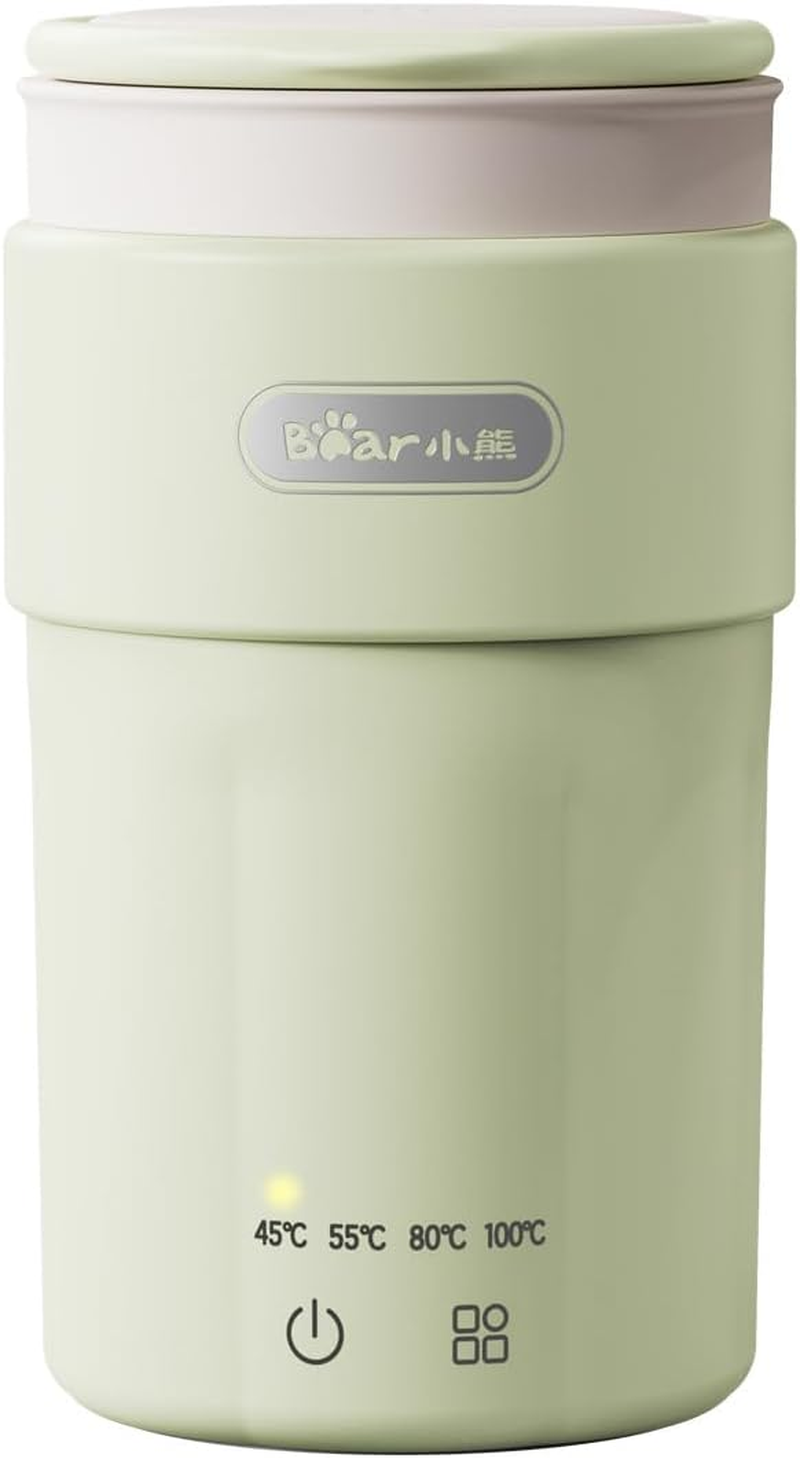 Electric Tea Kettle Portable Mini Coffee Kettle, with 4 Variable Presets, Personal Hot Water Boiler 304 Stainless Steel with Auto Shut-Off & Boil Dry Protection, 12H Keep Warm (Green)