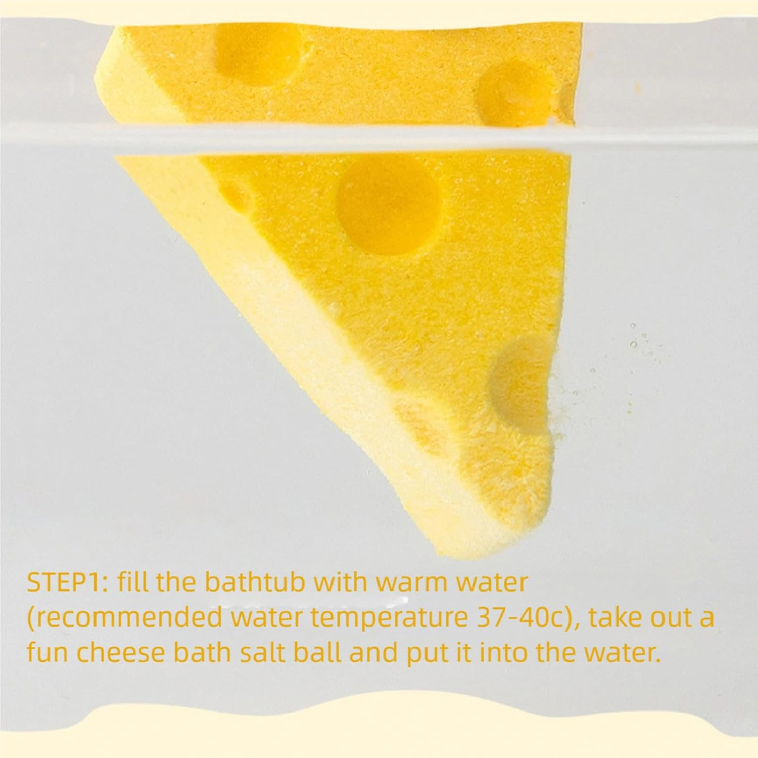Aislor the Cheese Bath Single Cheesy Bath Bomb, Luxurious Moisturizing Fizzie Yellow One Size image number 5