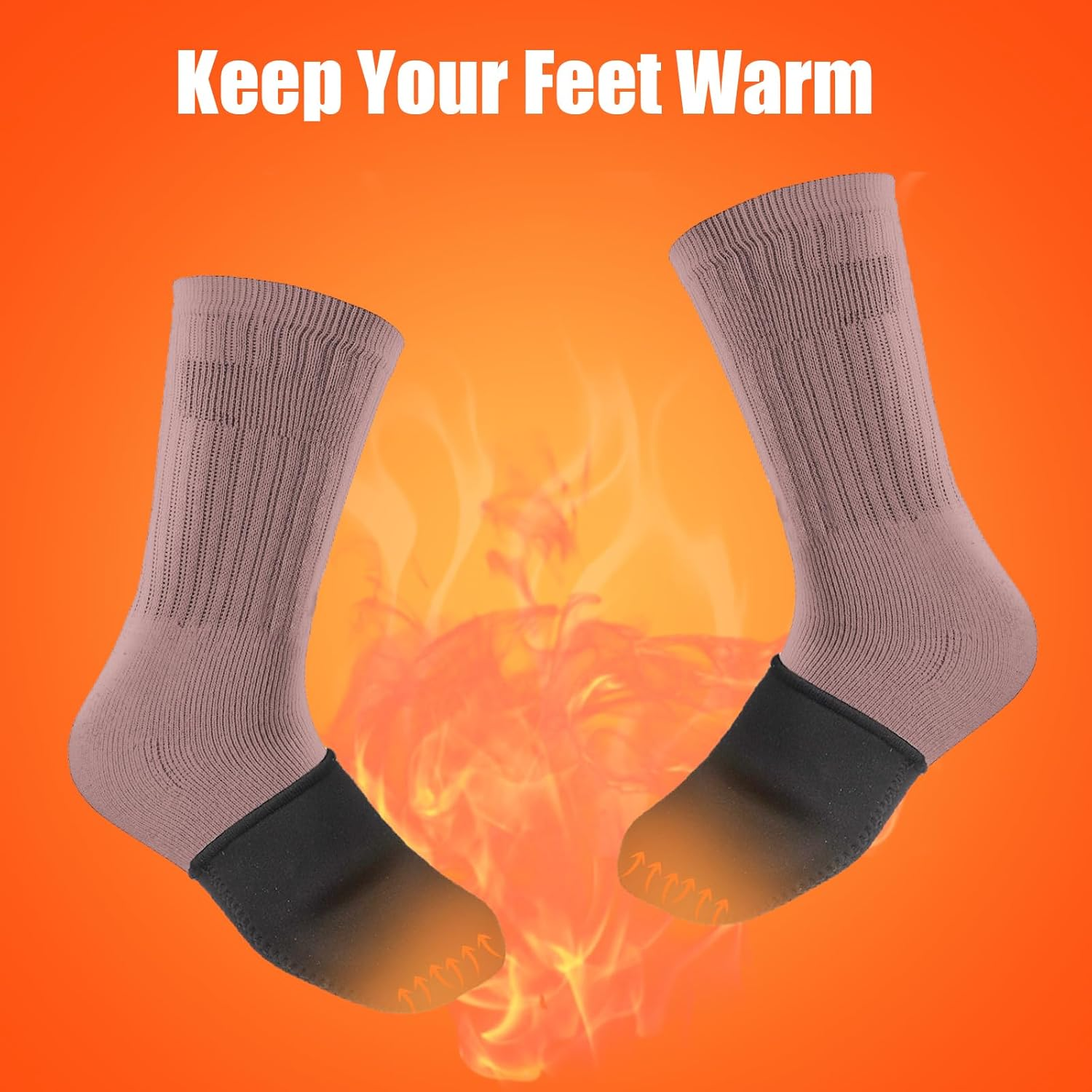 2 Pairs Toe Warmers Neoprene Thermal Toe Warmer Sleeves Toe Topper Liner for Warming Feet Hunting Cycling Running Hiking for Women Men (Size L) image number 3