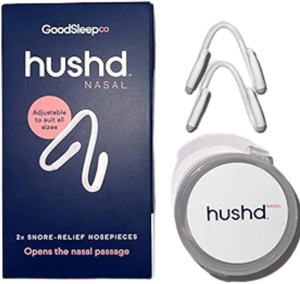 Hushd Nasal Dilator Twin Pack | Opens the Nasal Passage | Adjustable, One Size Fits All | Reduces Snoring | High Comfort | Nasal Opener for Better Breathing & Sleep | anti Snoring image number 1