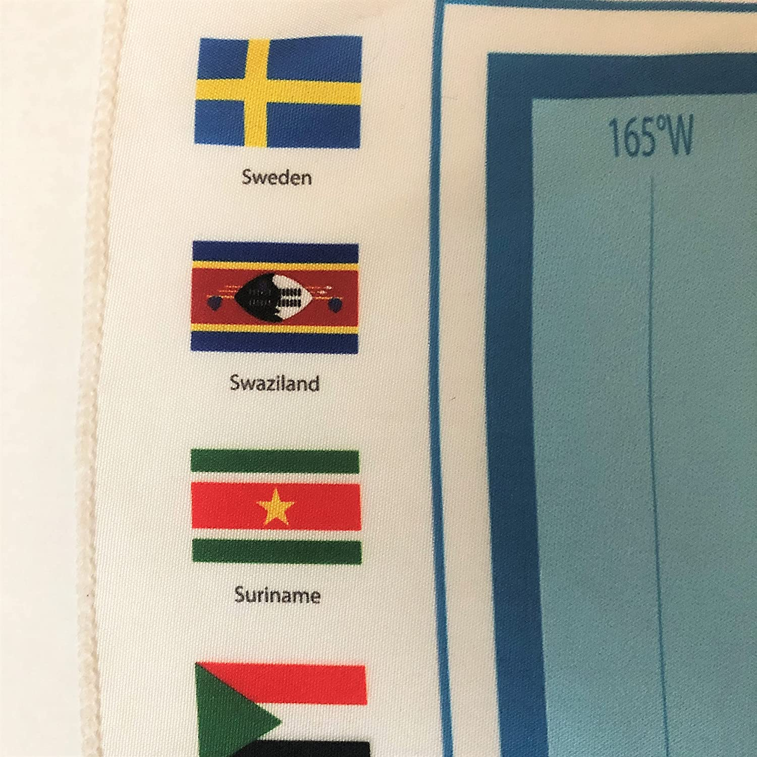 Large World Map Tapestry - Wall Hanging with Country Flags for Kids' Room, Classroom Decor - 60X80 In image number 6