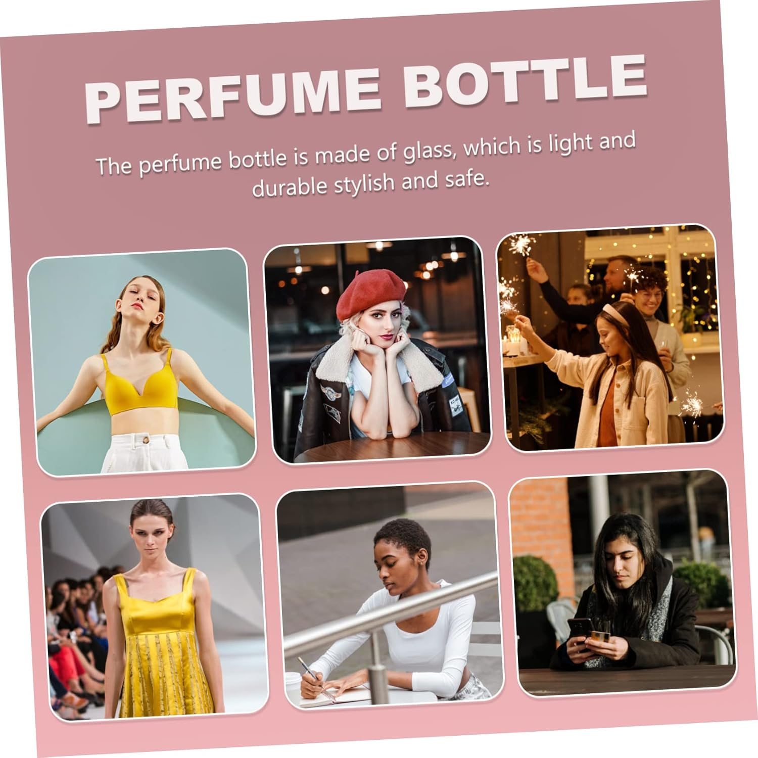 1Pc Elegant Perfume Bottle Stylish Aromatherapy Container for Essential Oils Travel-Friendly Design Women Special Occasions image number 3