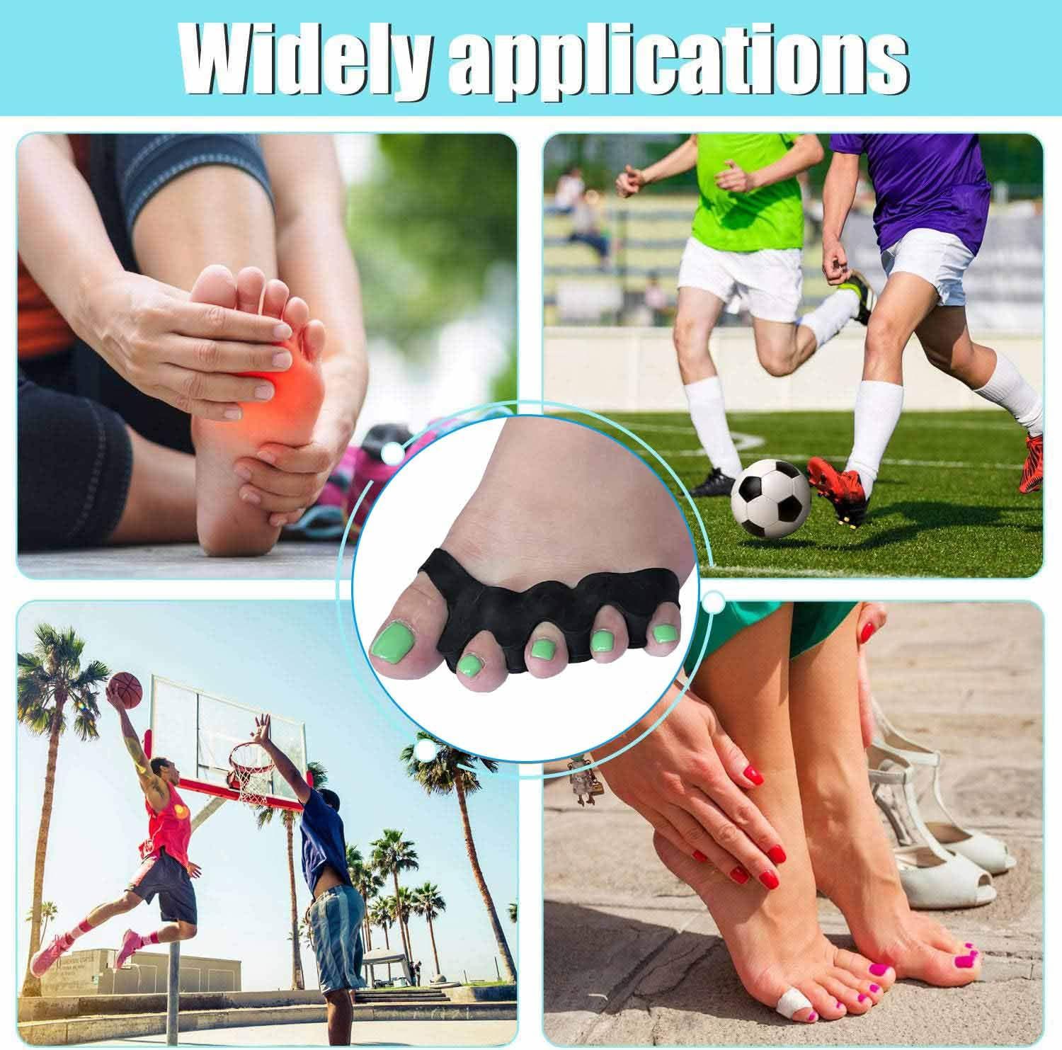 8 Pieces Gel Toe Separators for Hammer Toe, Toe Spacers Toe Straightener Bunion Corrector for Women Men, Silicone Gel Separators image number 1