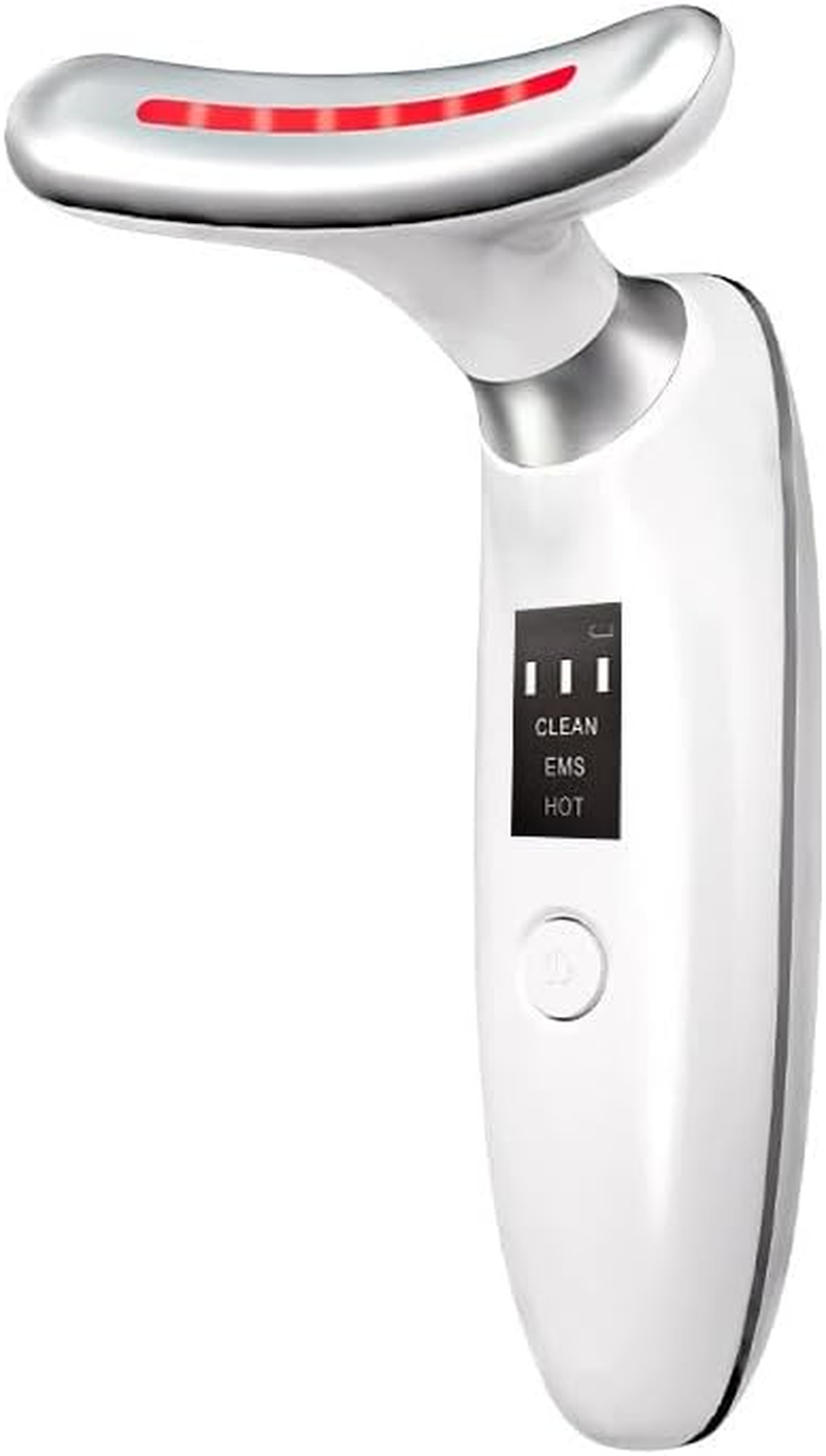 7 Color Neck Face Massager - Facial Massager Tool for Skin Care at Home, Vibrating Face Massager with Thermals, Galvanic Machines White image number 1