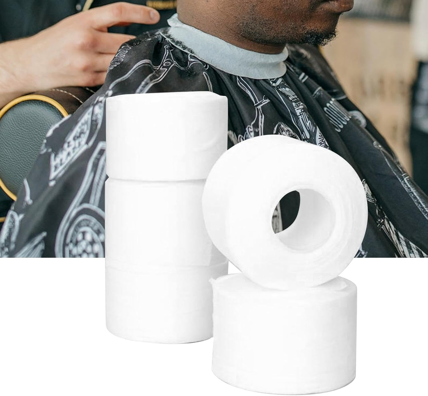 Eigell 5Pcs Barber Neck Strips,Hairdressing Tools,Disposable,Flexible Barber Shop Supplies Hair Cutting Accessory for Hair Cutting Beauty Services image number 4